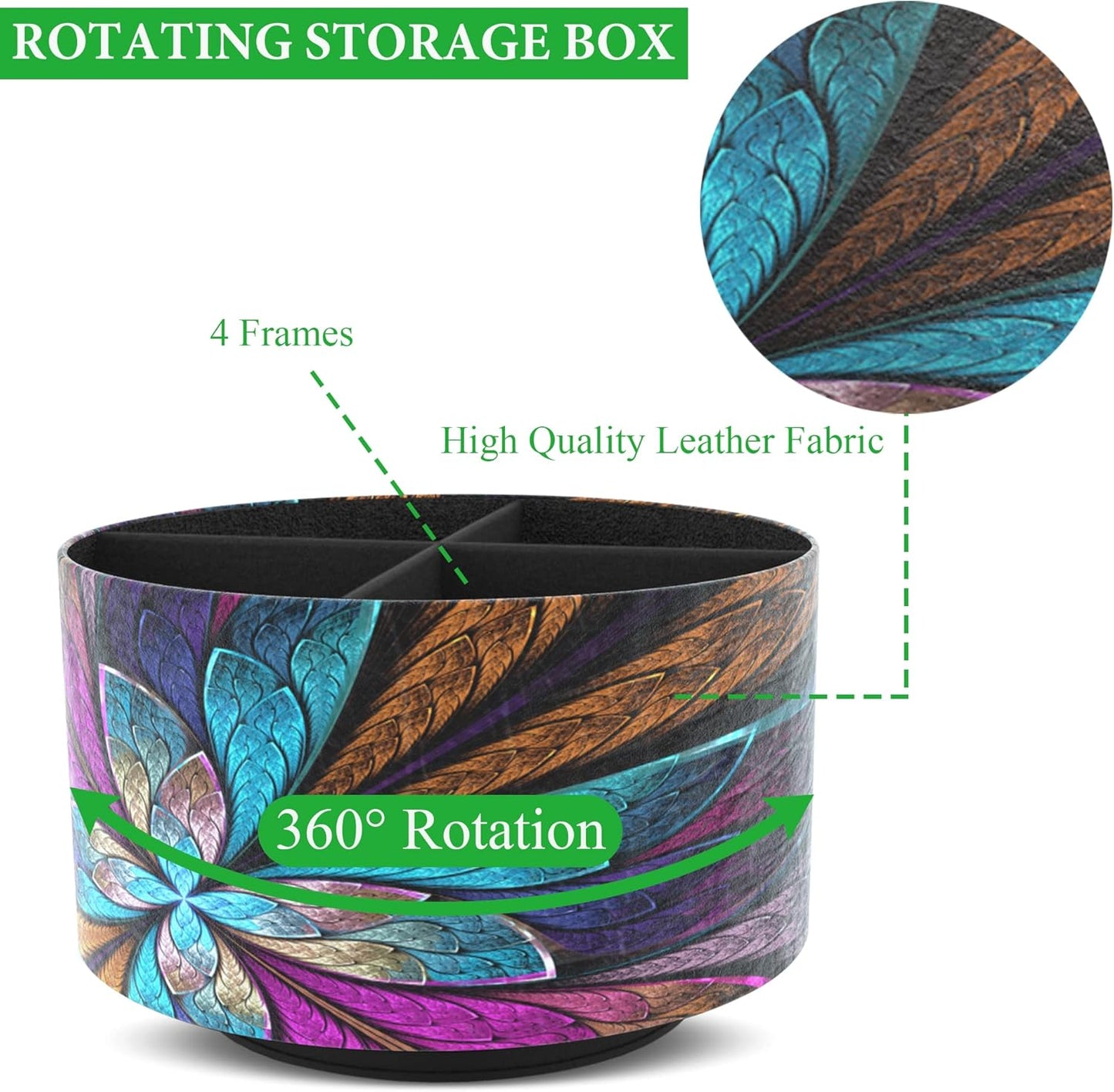 Remote Control Holder / 1-fractal Flower / 360 Degree Rotation