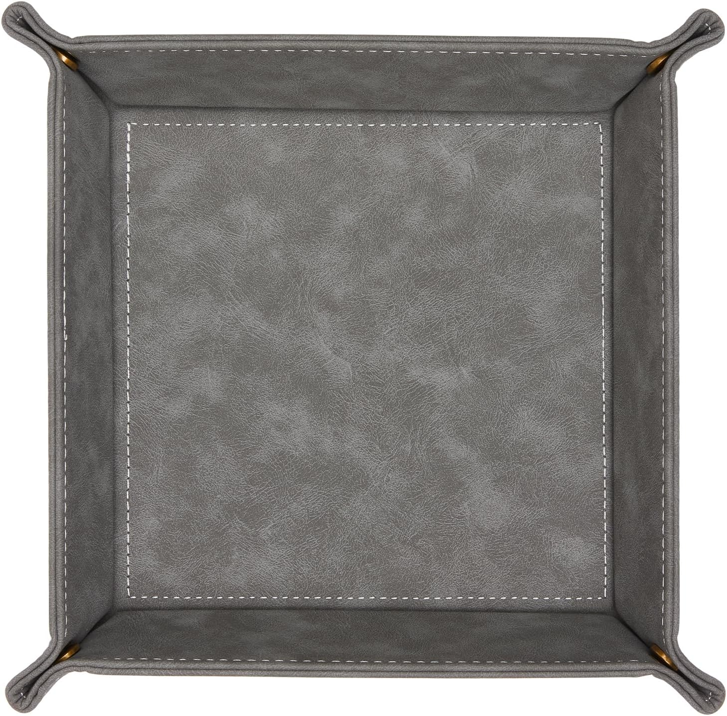 Leather Valet Tray / Gray