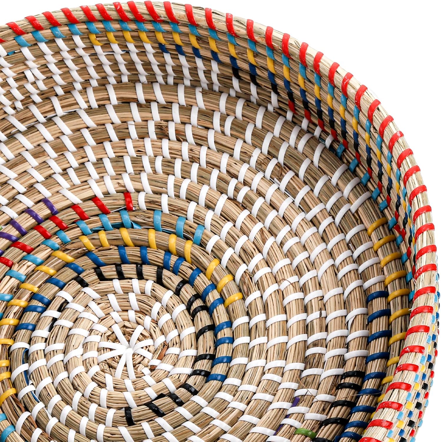 Rattan Serving Tray / 12'' Woven Seagrass Serving Tray