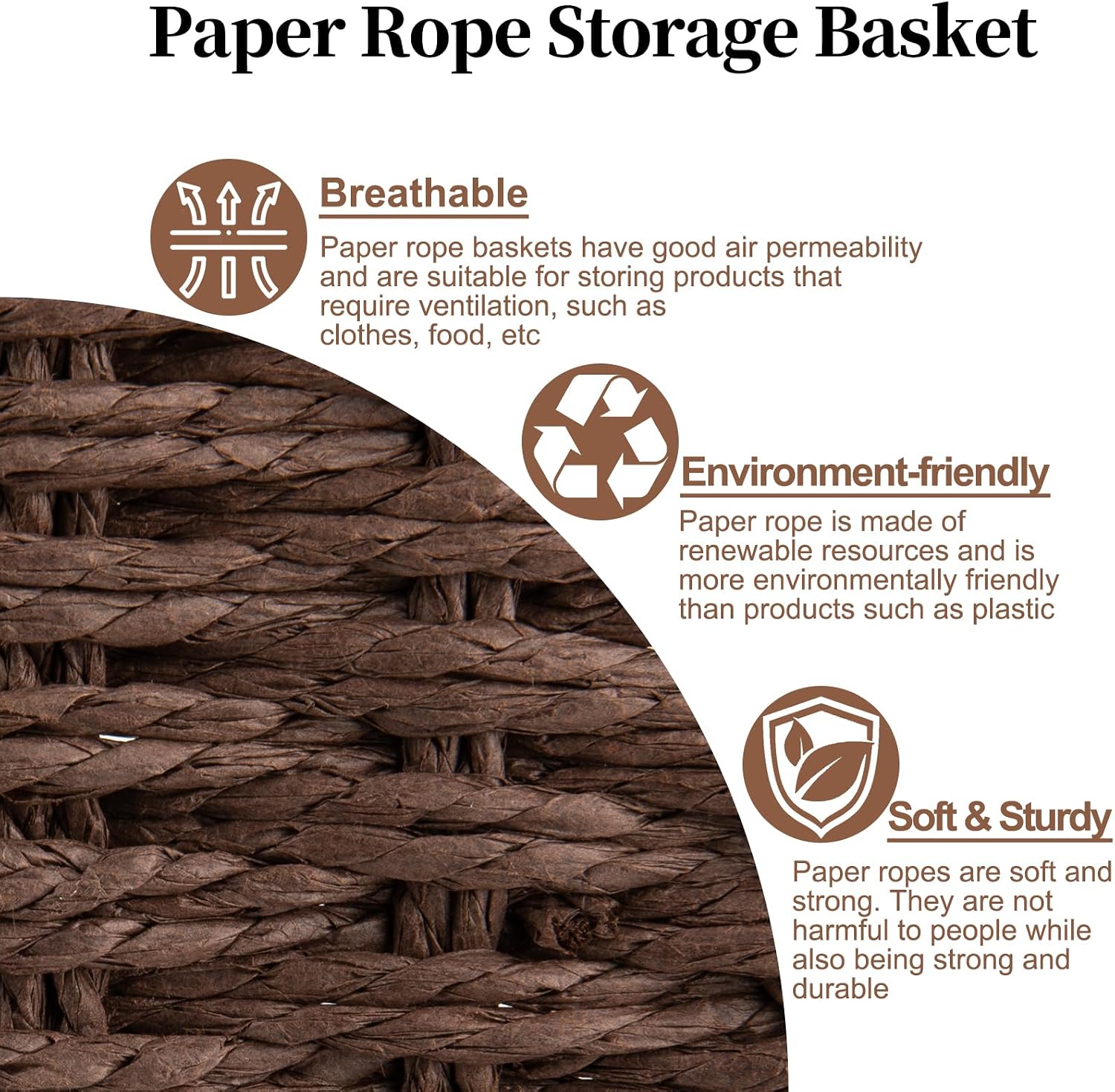 Scalloped Wicker Baskets / Brown