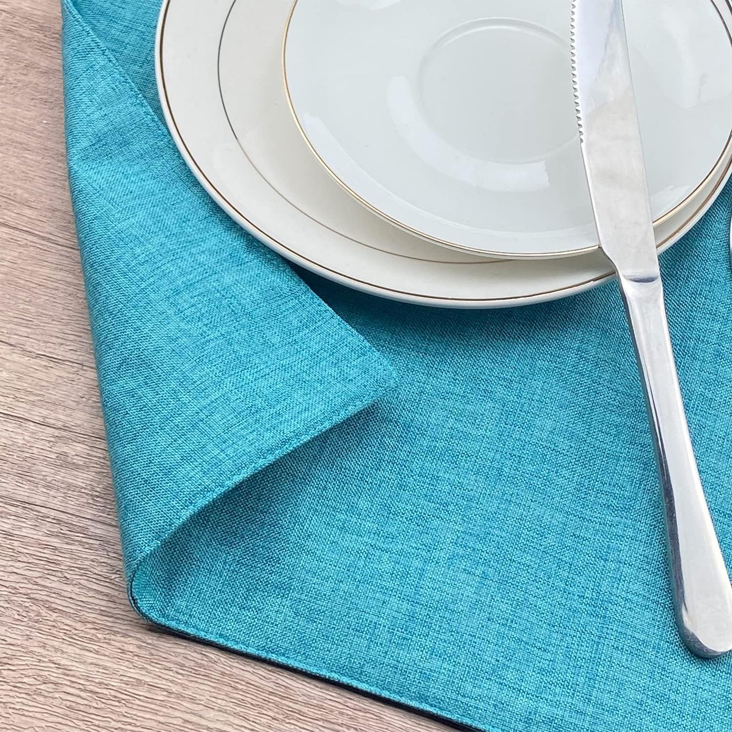 Weabetfu Cloth Placemats Set of 6 Heat Resistant Dining Table Placemats | Cotton Linen Machine Washable Kitchen Table