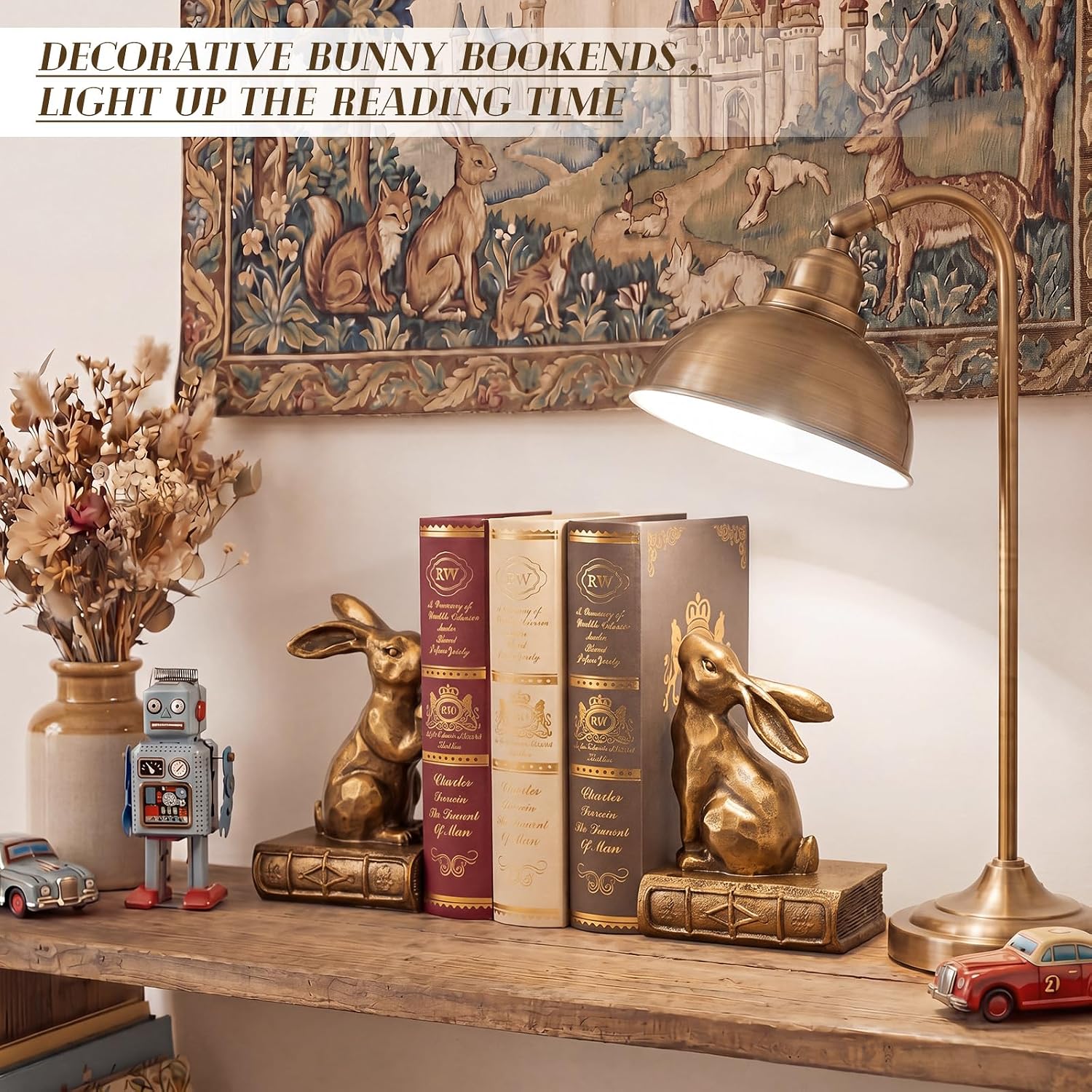 Decorative Bookends / Rabbit / Set of 2
