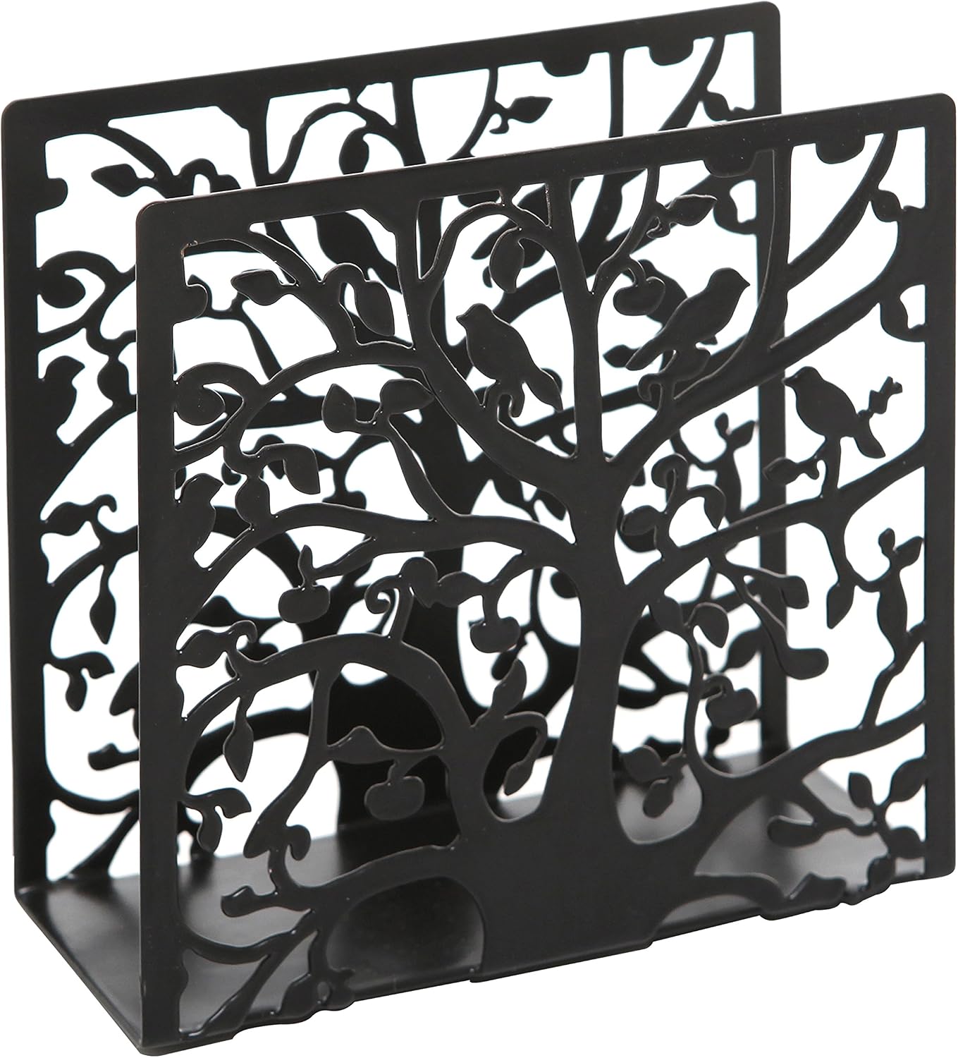 Decorative Metal Napkin Organizer / Tree and Bird