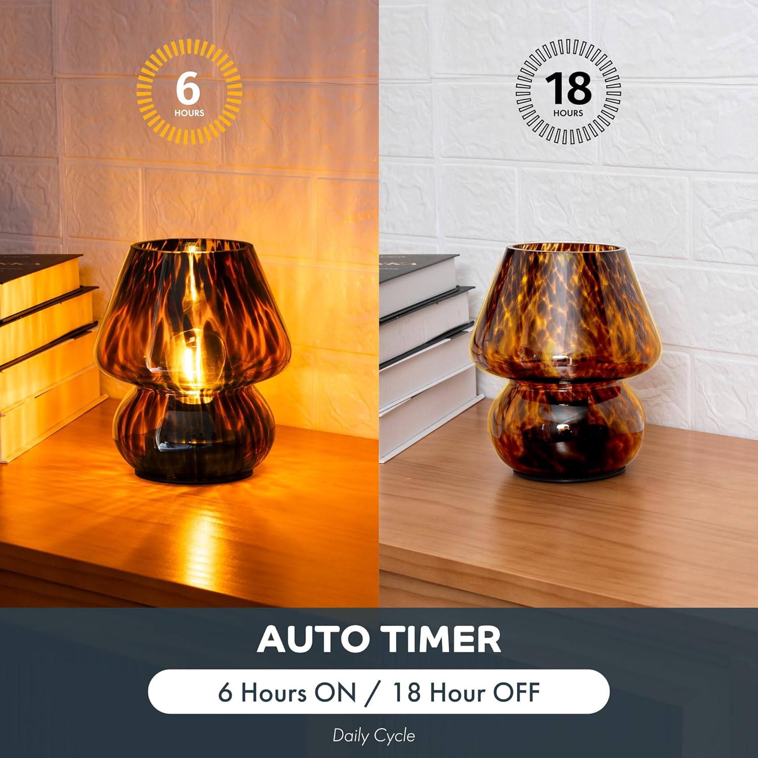 Vintage Small Table Lamp / Amber