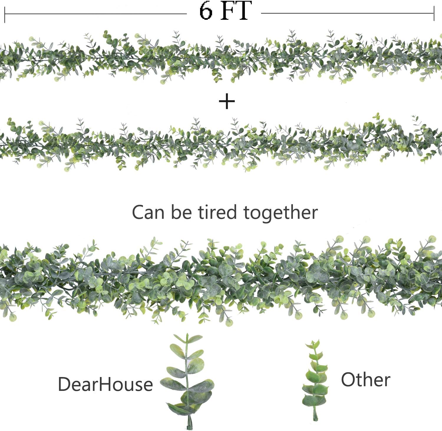 Faux Eucalyptus Garland Plant / Set of 2