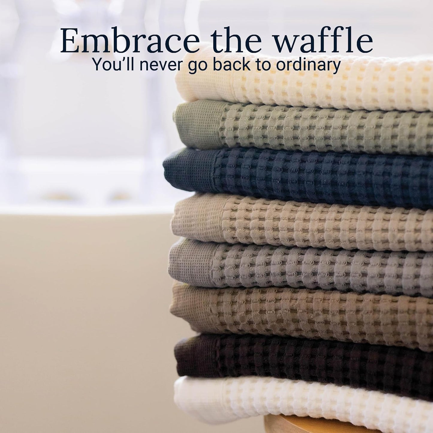 GILDEN TREE Waffle Bath Sheet Quick Dry Towel, Thin Luxury Bath Towels, Bath Sheets 40x80 Large Bath Towels, Modern