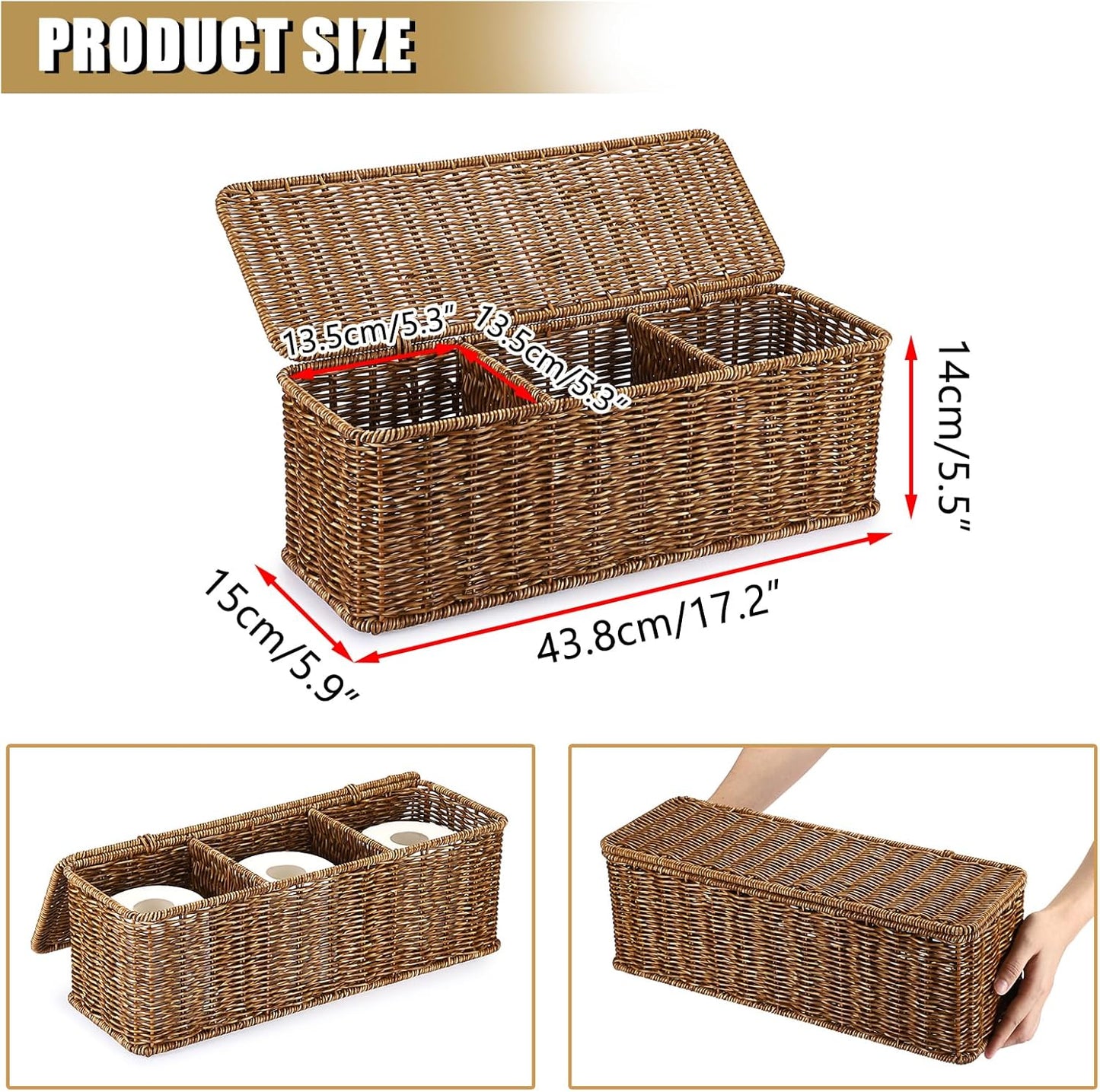 Wicker Storage Basket / Brown / Large