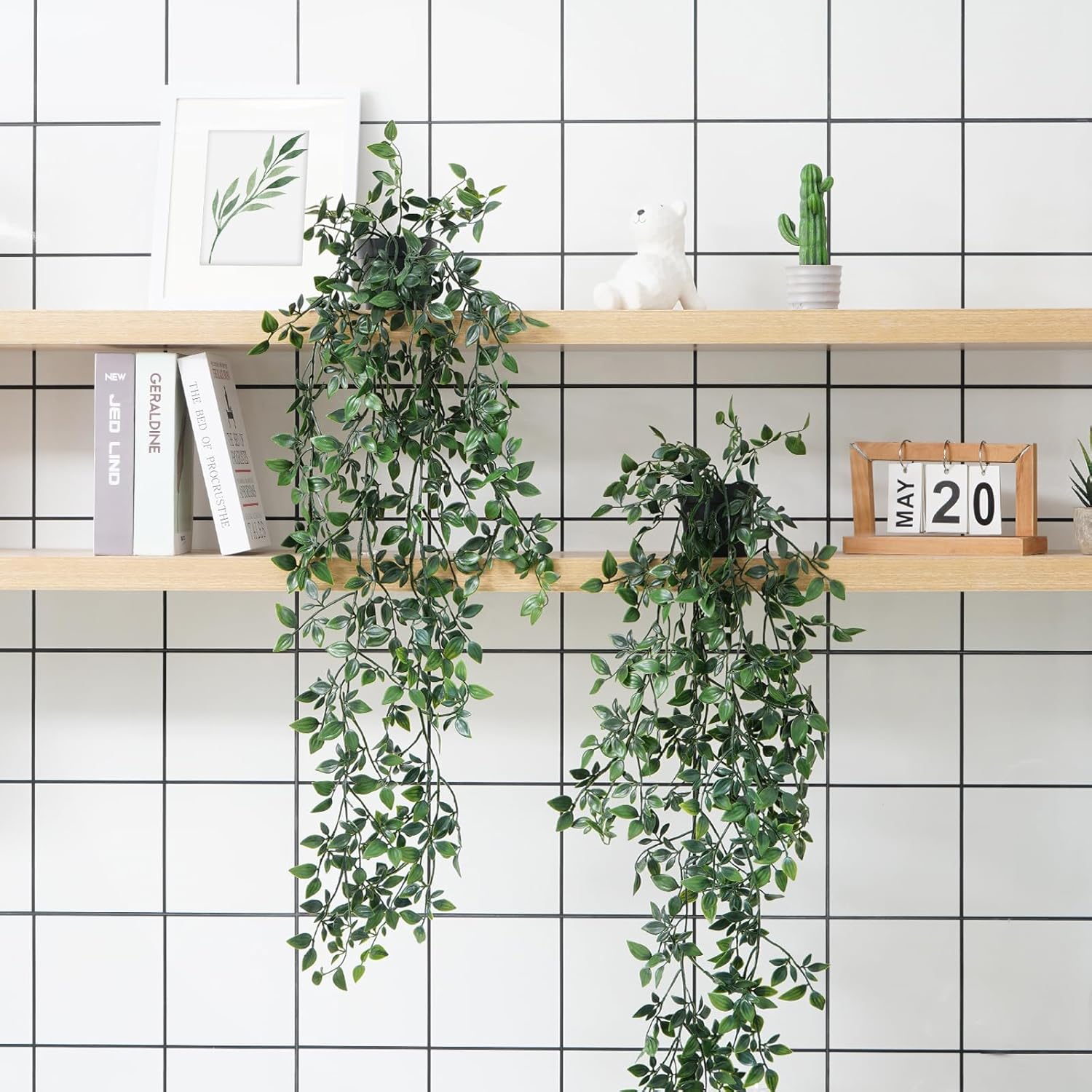 Faux Hanging Plant Greenery / Mandala Vines / Set of 2