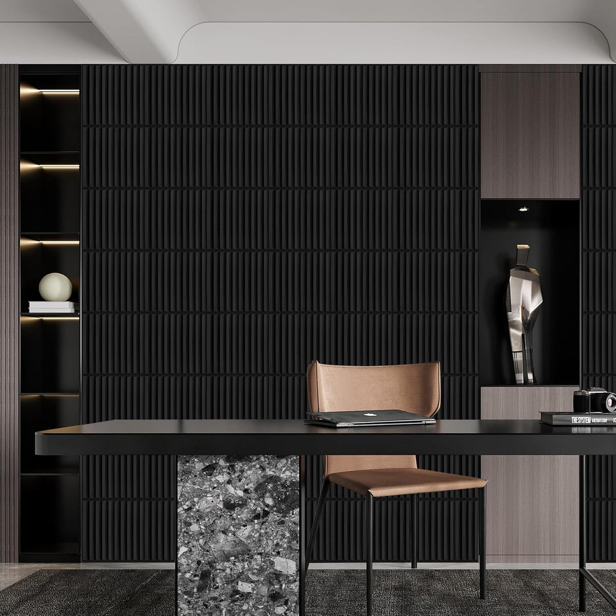 Heikki 30 Pack 3D Wall Panel for Interior Wall Décor, PVC Flower Textured Wall Panels for Living Room Bedroom Hotel