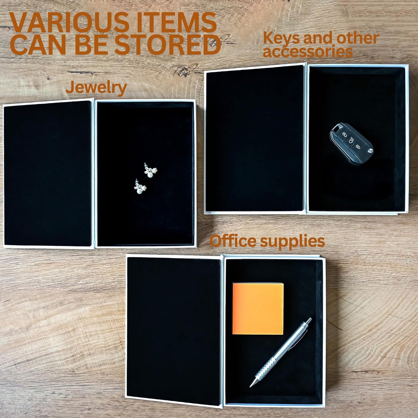 Tadome Fake Books for Decoration & Hidden Storage / White / Set of 3