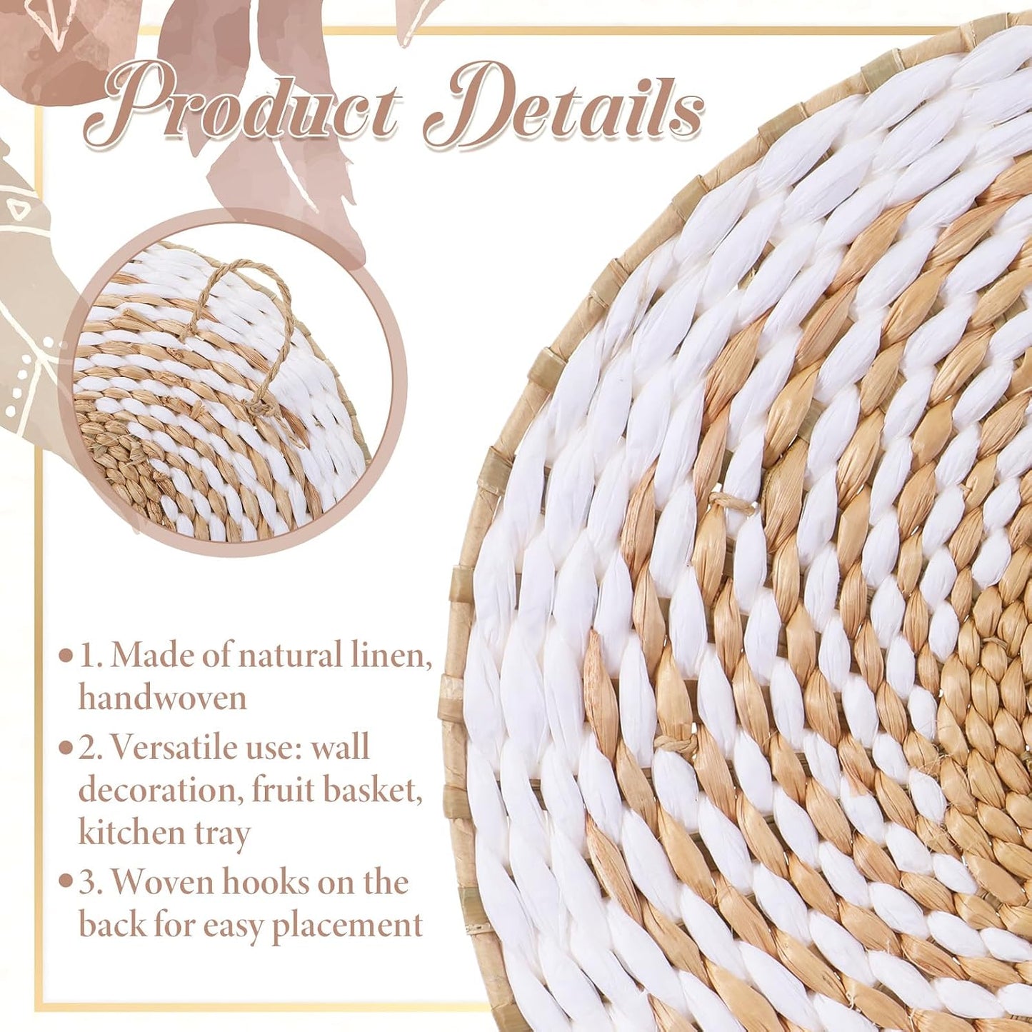 Boho Wall Basket Decor / Set of 9