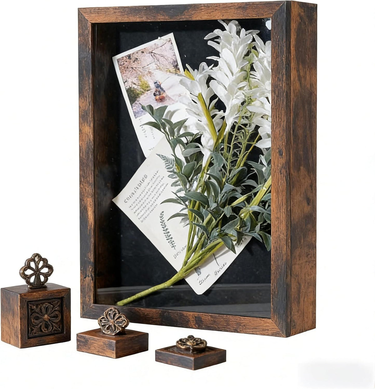 12x16 Shadow Box Frame with Linen Back, Graduation Wood Glass Display Case for Medals, Photos, Memorabilia, Awards