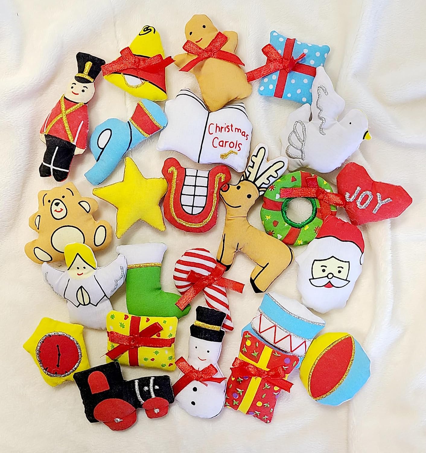 Merry Christmas Green Tree Advent Calendar by Pockets of Learning | Festive Holiday Décor, Seasonal Fabric Wall Hanging