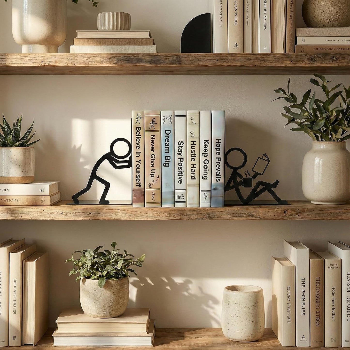 Metal Bookends / Book Ends / People