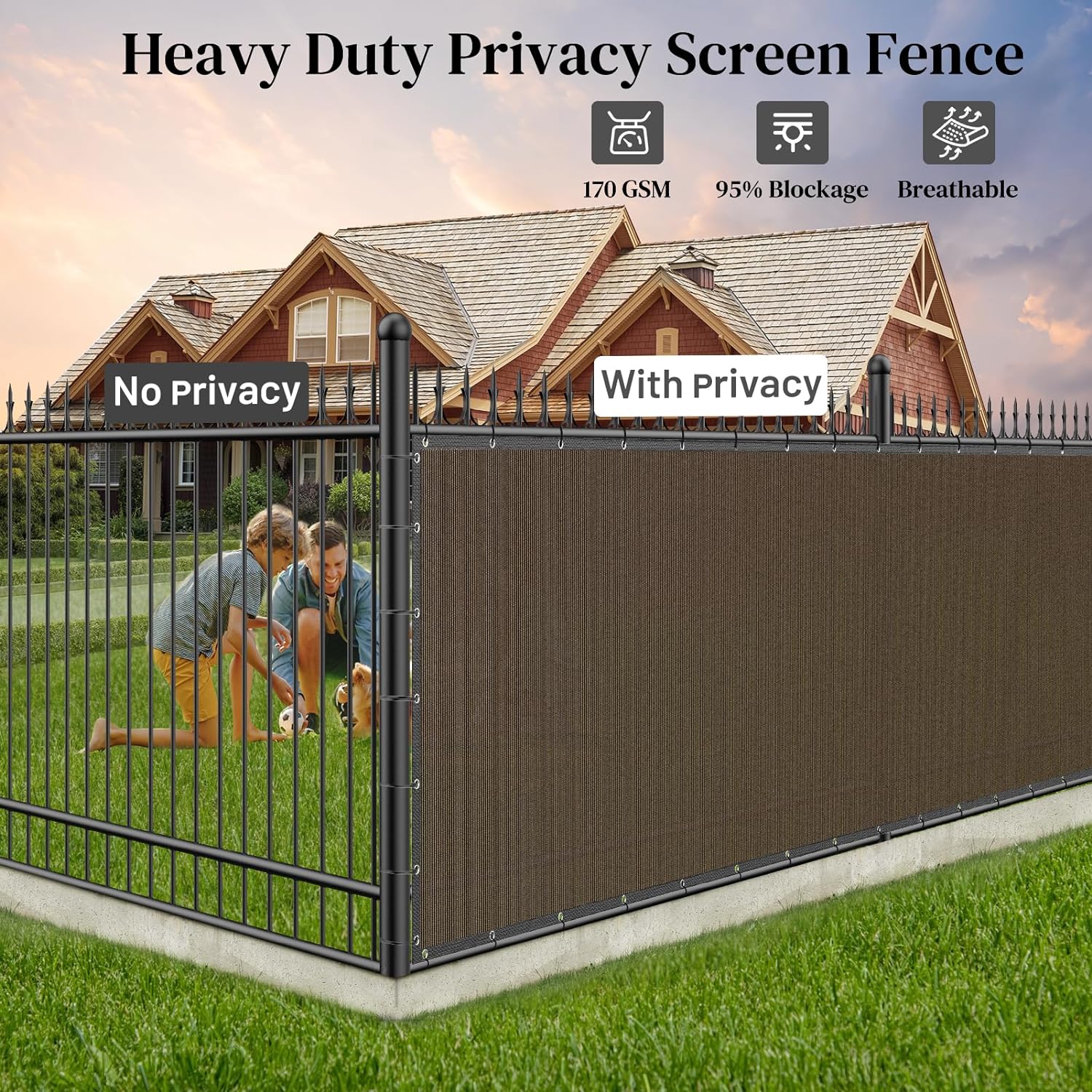 Privacy Fence Screen / 6' x 50 / Brown