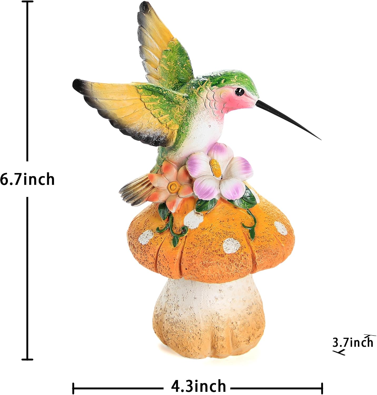 Hummingbird Statue / Hummingbird Stand on Mushroom