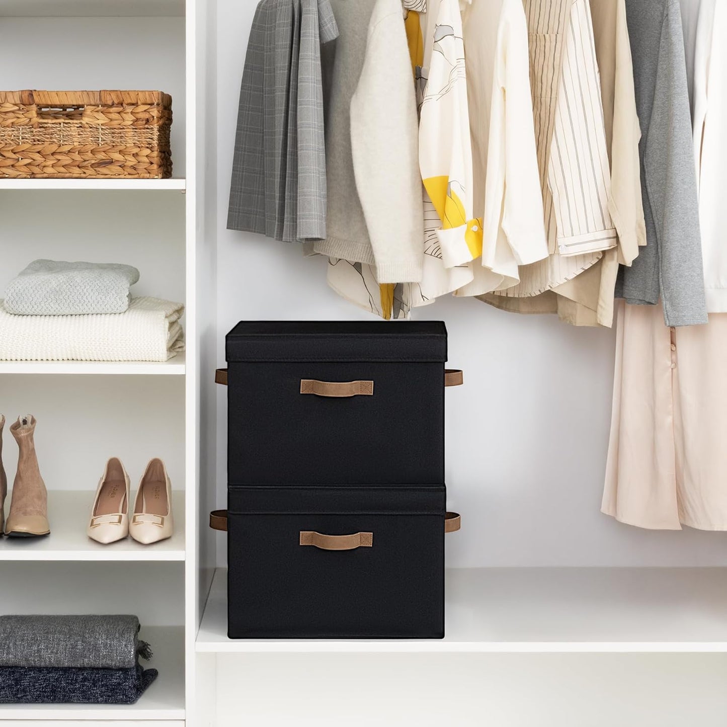 Fabric Storage Bins / Black / Jumbo