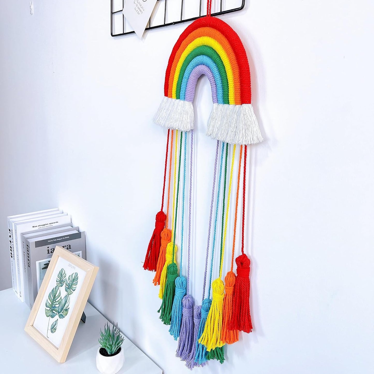 Rainbow Macrame Wall Hanging / Red Rainbow