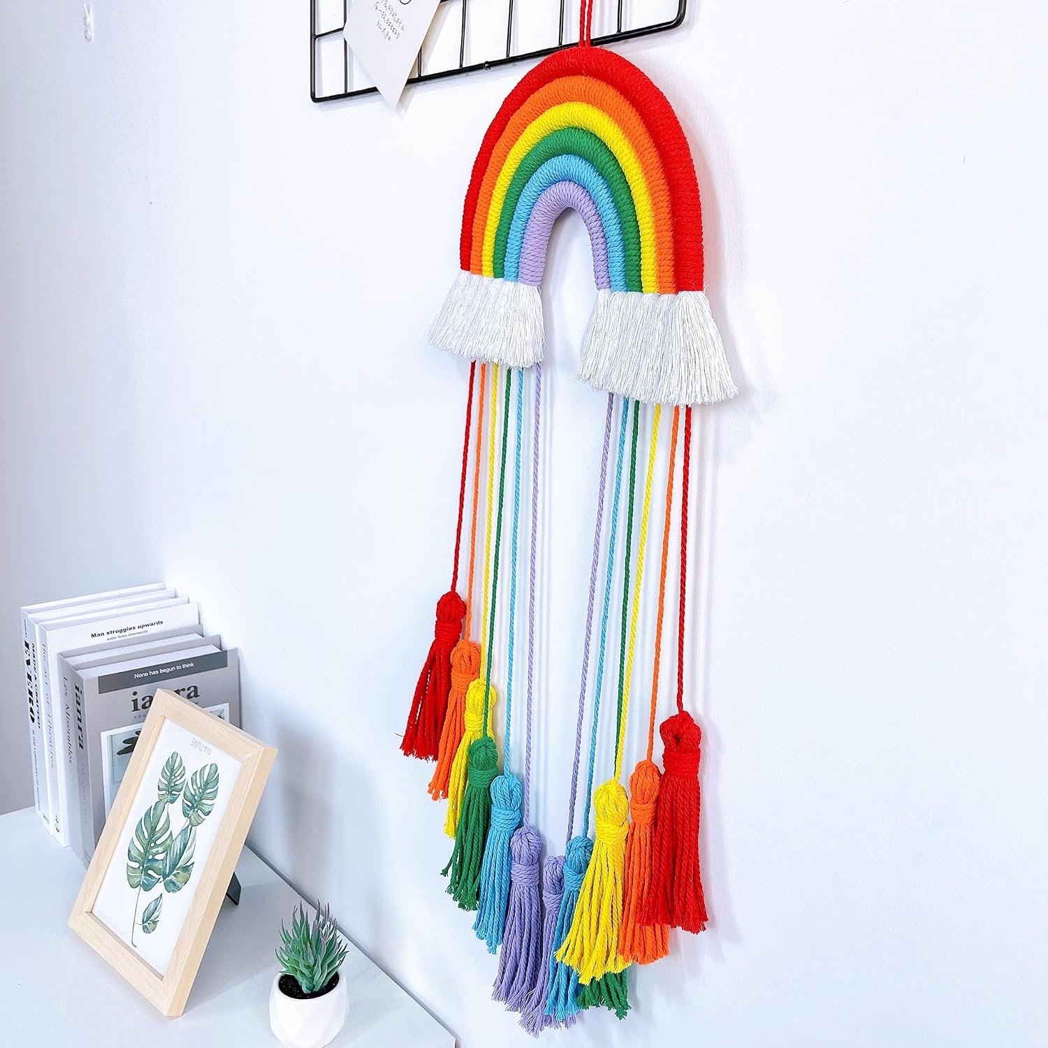 Rainbow Macrame Wall Hanging / Red Rainbow