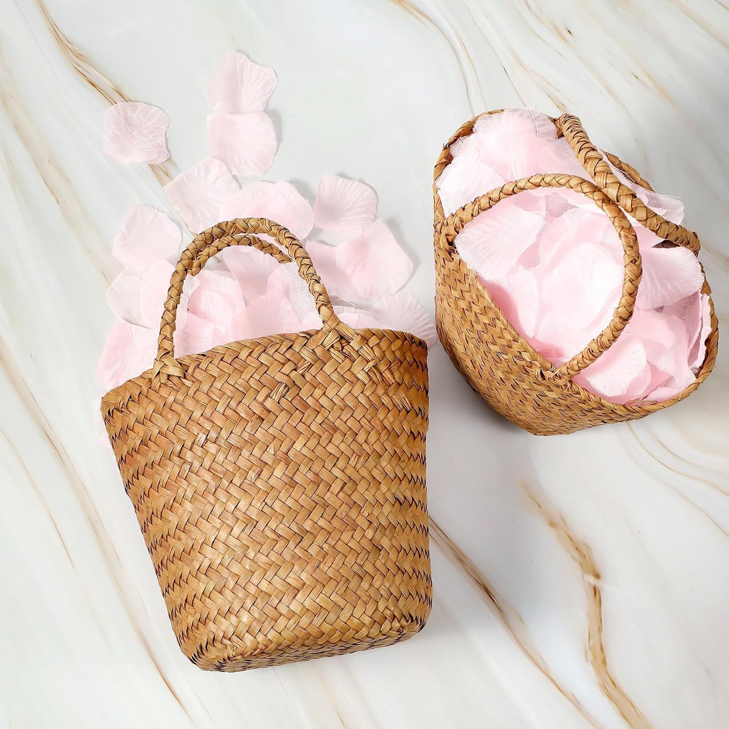 Handle Boho Wedding Flower Storage / Rustic Color / Set of 2