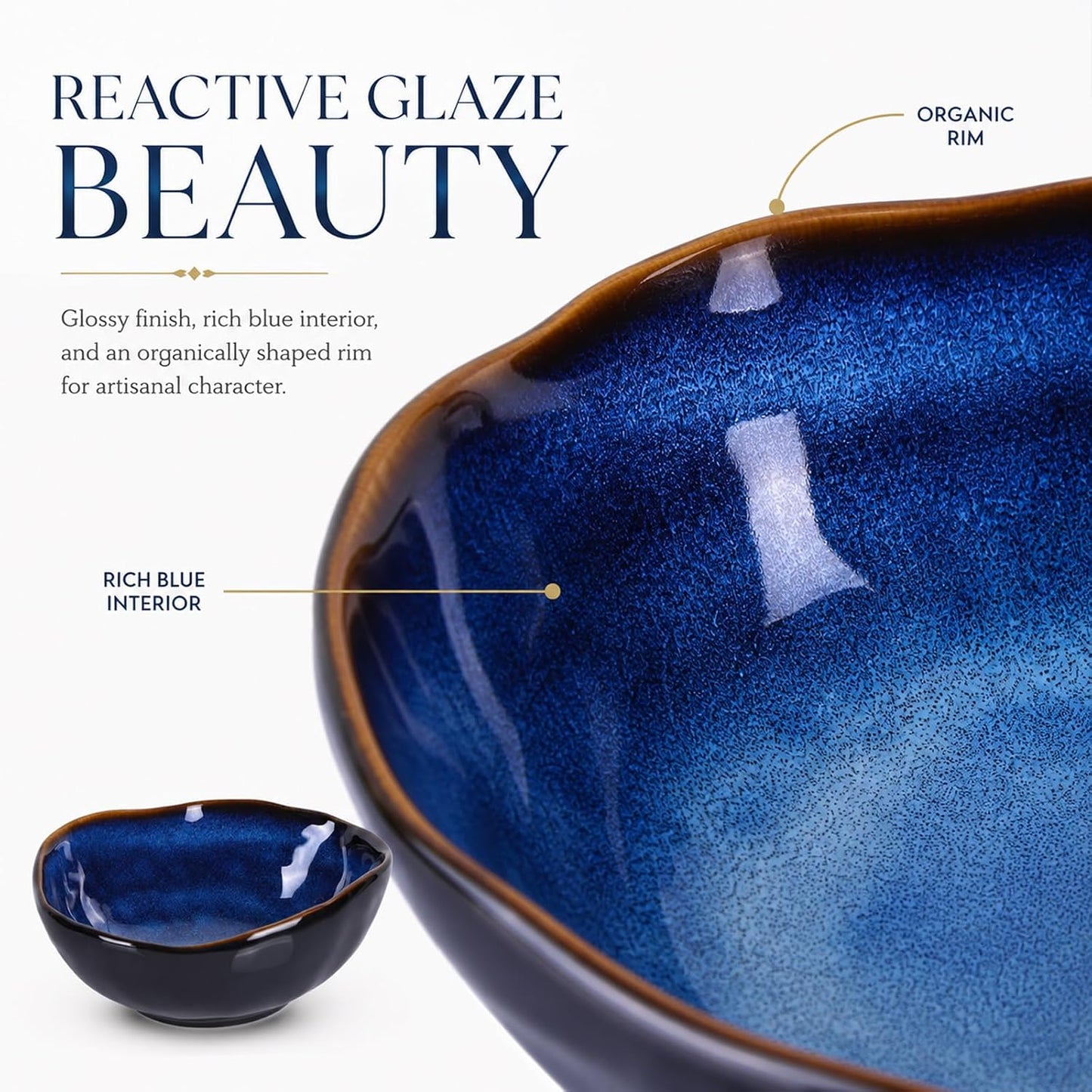 6" Ceramic Decorative Bowl / 6in / Blue