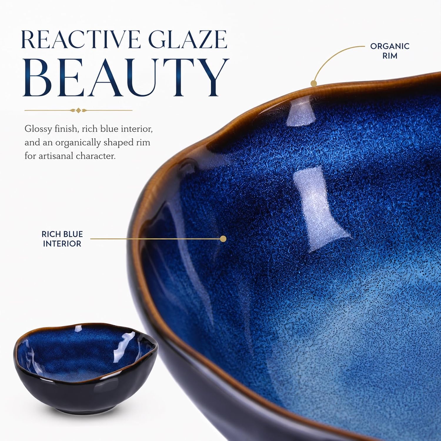 6" Ceramic Decorative Bowl / 6in / Blue
