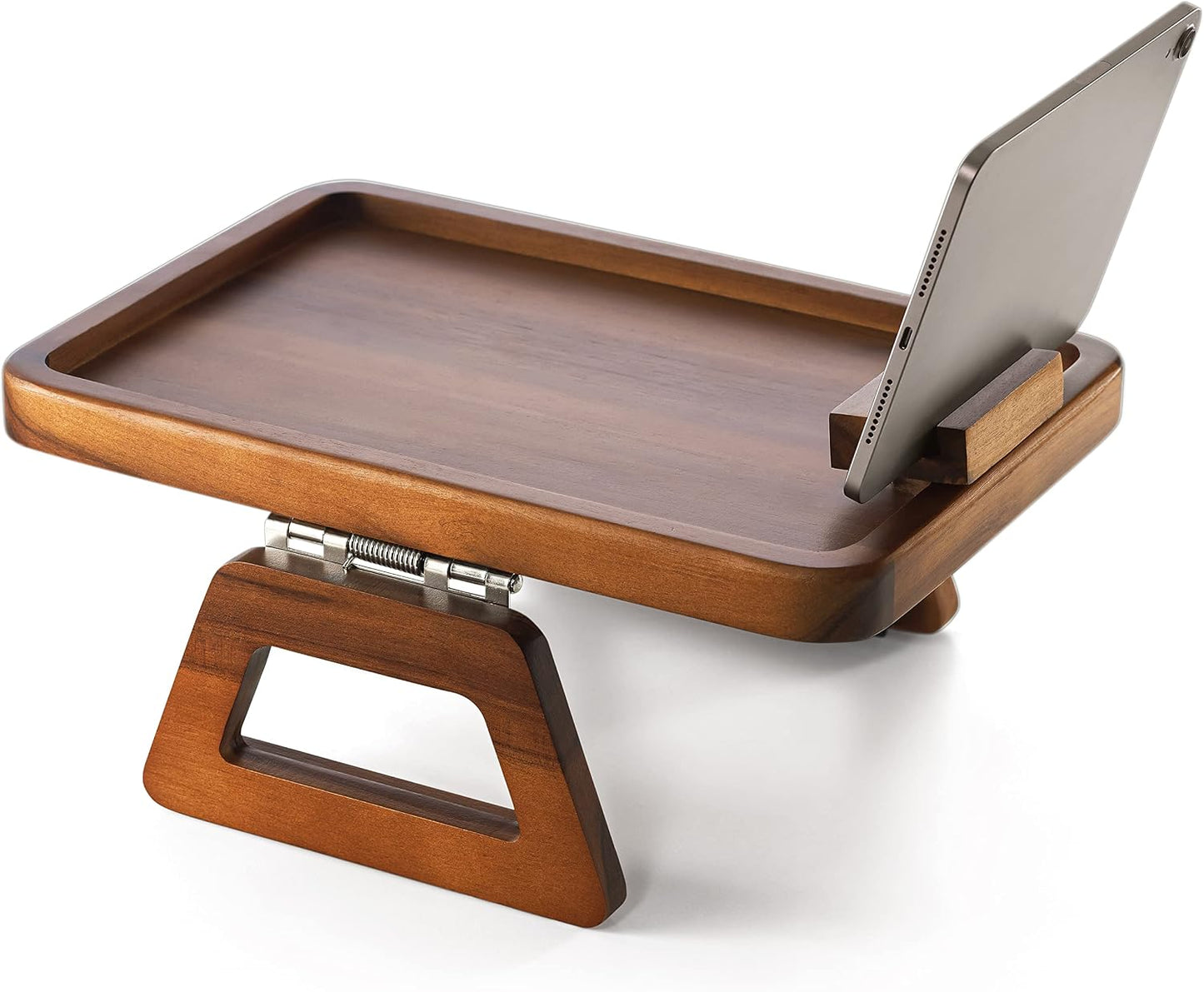 Wood Sofa Armrest Tray / Acacia / 13.8 x 9.5 x 1