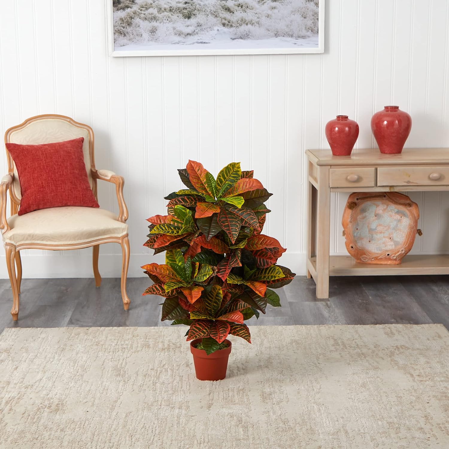 . Croton Artificial Plant / 36 Inch