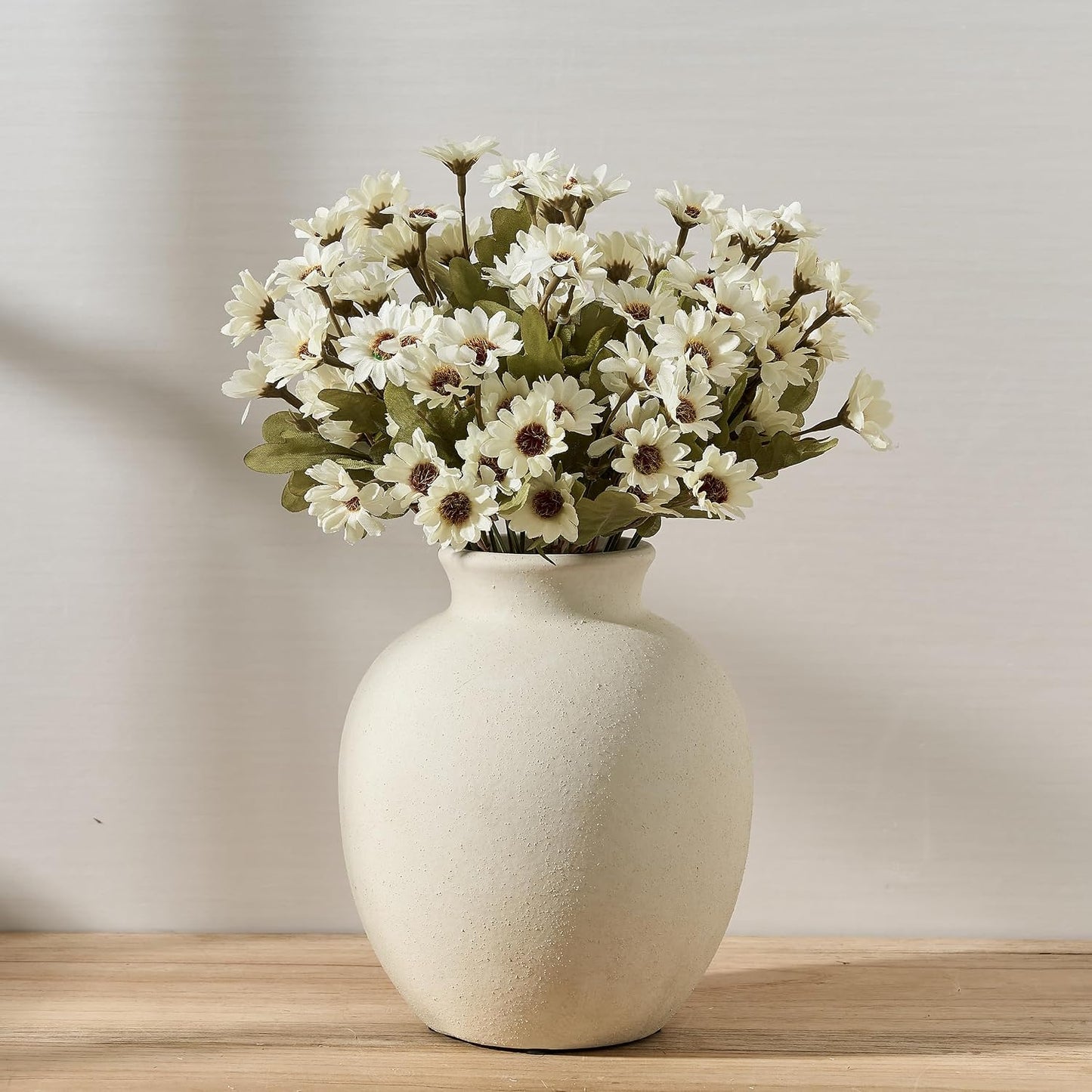Ceramic Decorative Flower Vase / 1007-white / 7.48 Inch
