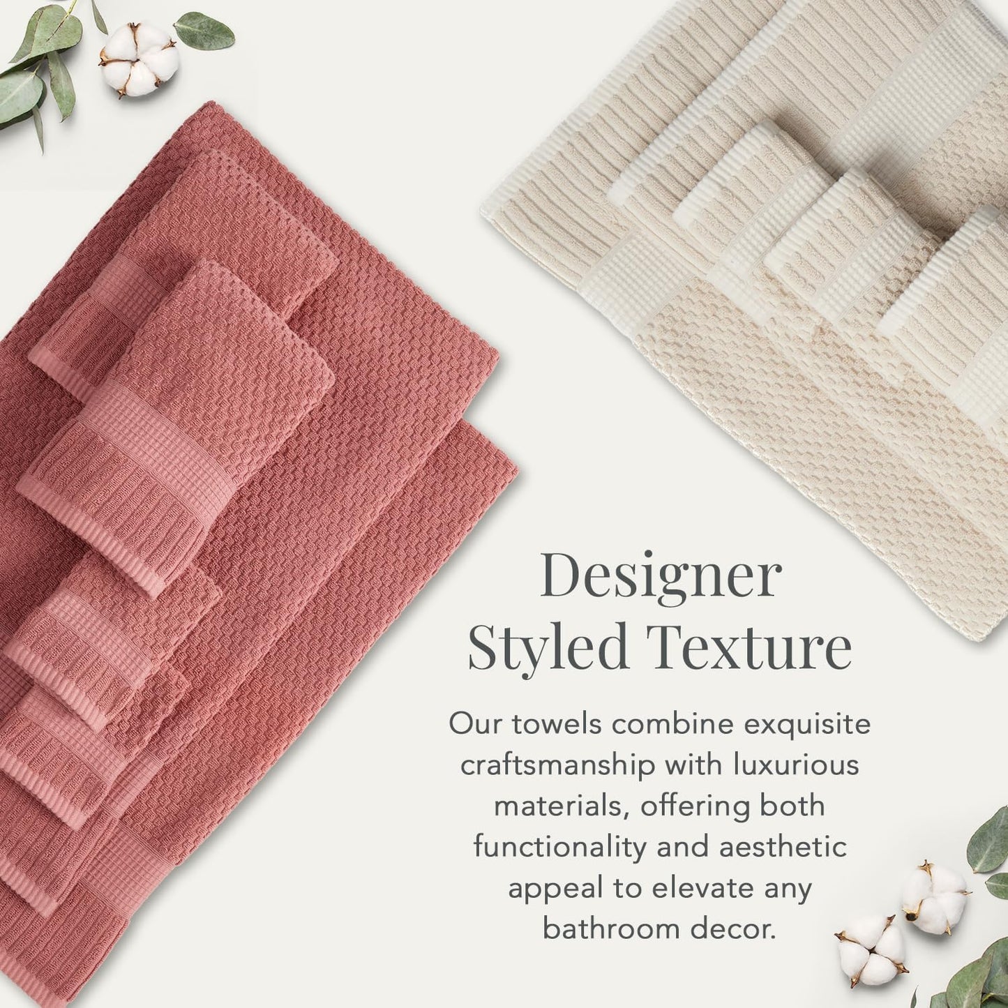 NY Loft 100% Cotton 6-Pack Hand Towel Set | Sage | Oeko-TEX | Quick-Dry | Six 16" x 28" Hand Towels | Super Absorbent
