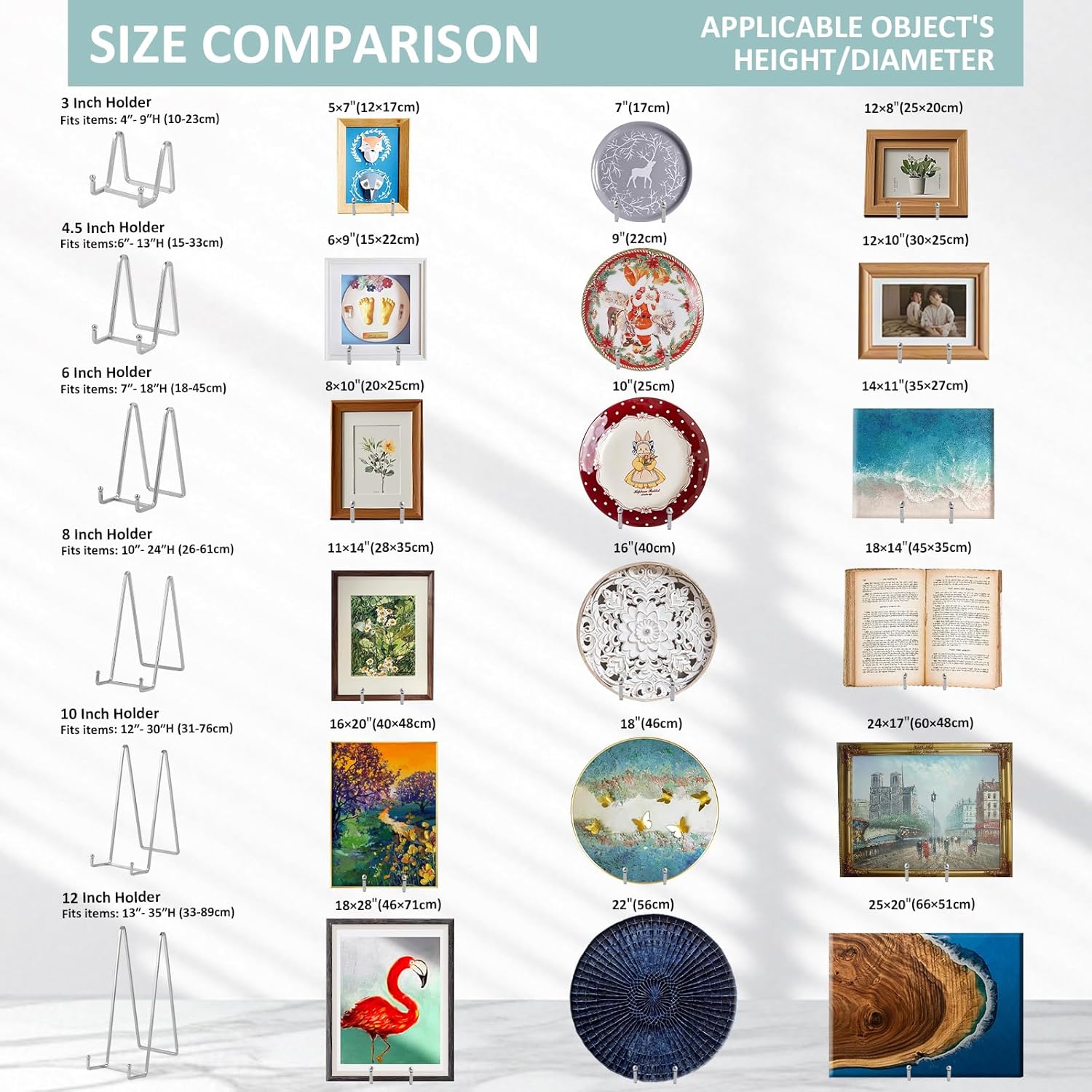 Picture Frames / Plate Stands for Display Small / Silver 3 Inch-4 / 3 Inch