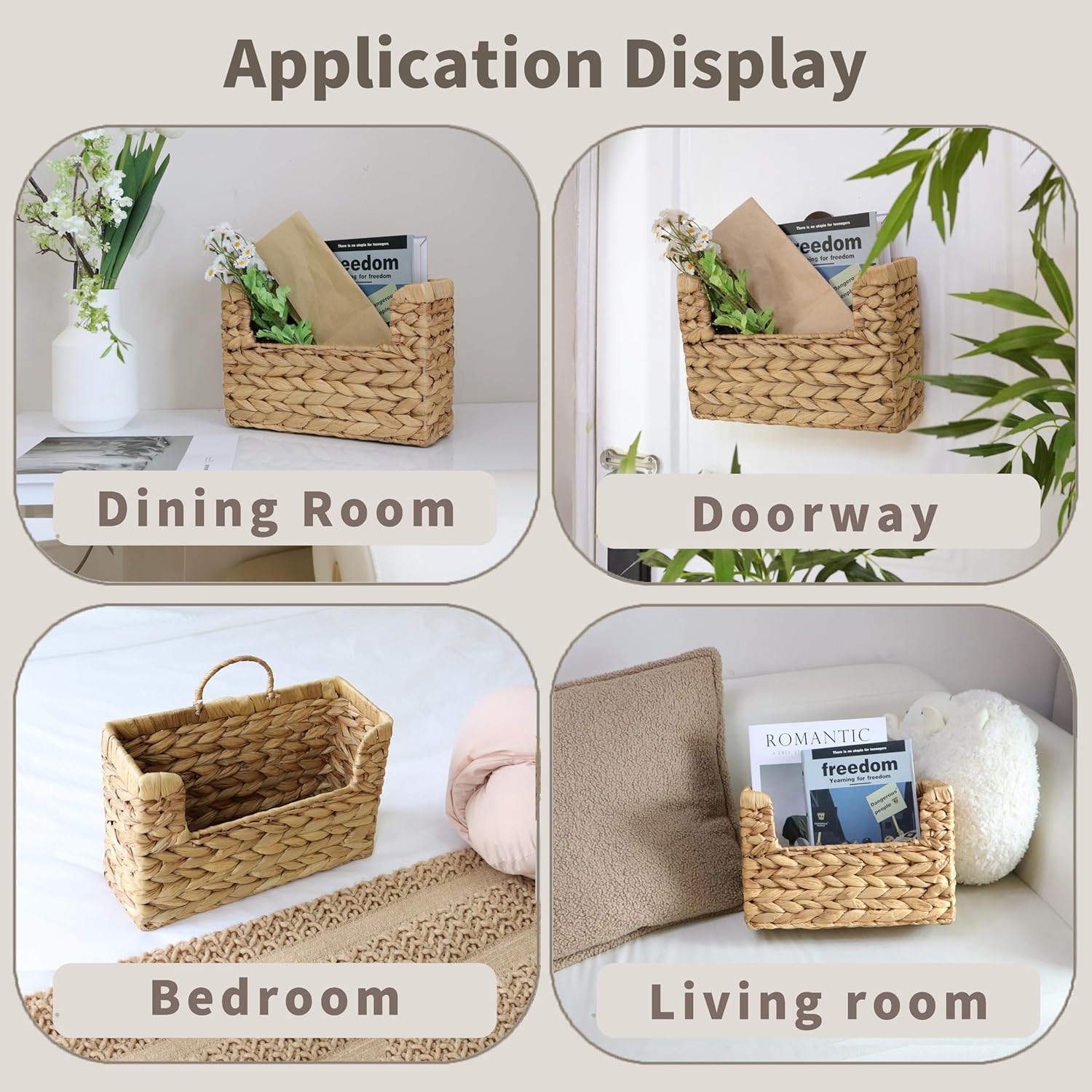 Wicker Front Door Basket / Water Hyacinth