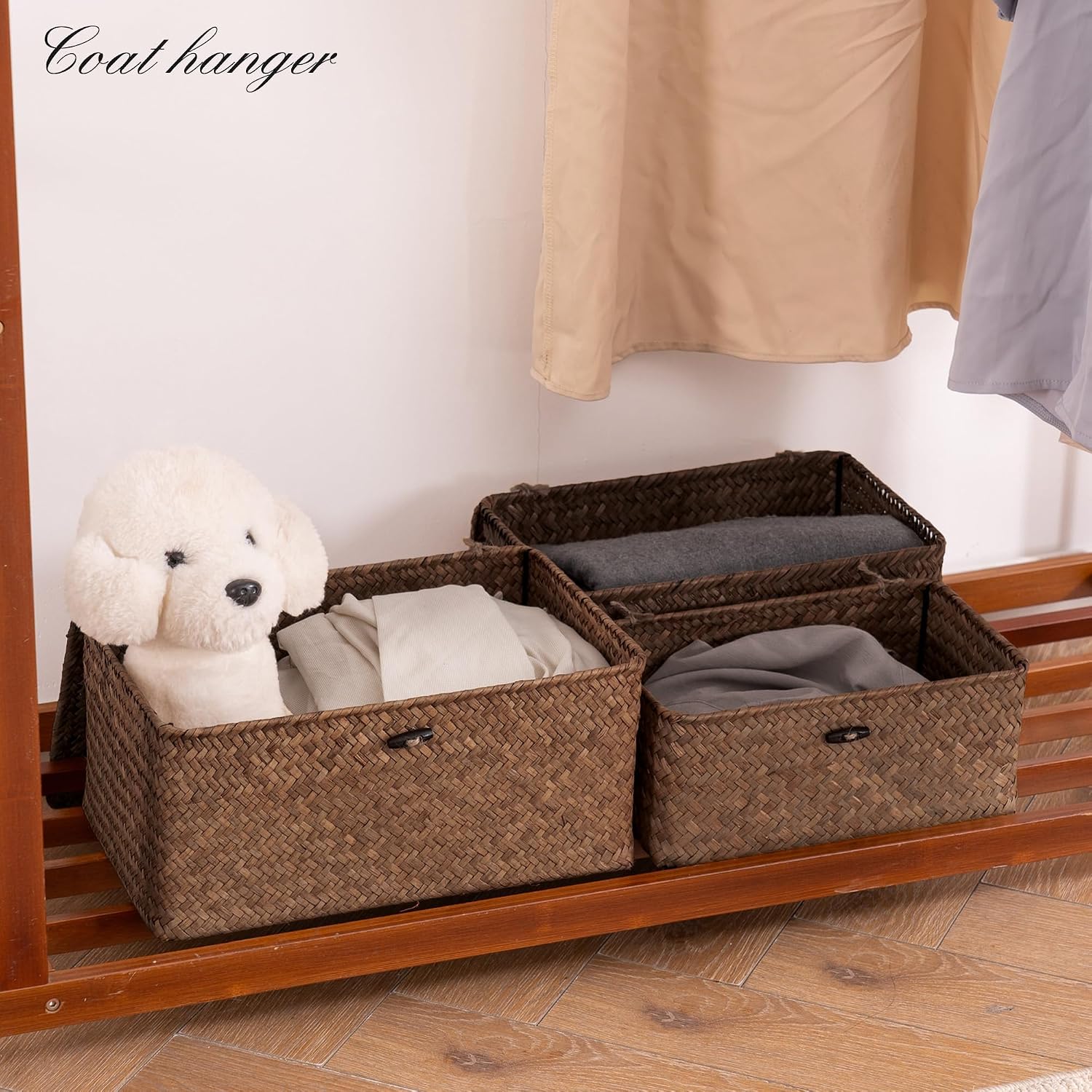 Seagrass Storage Baskets / Coffee* / Set of 3