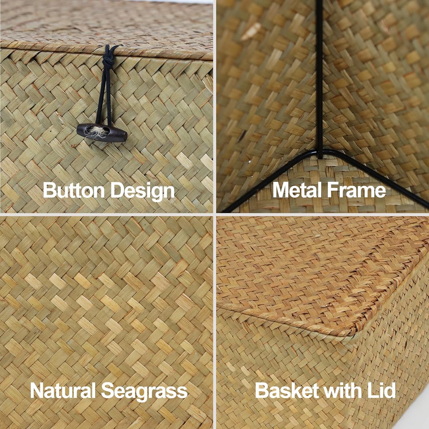 Wicker Basket / Woven Basket for Storage / Natural / 10.23 x 6.3 x 4.13