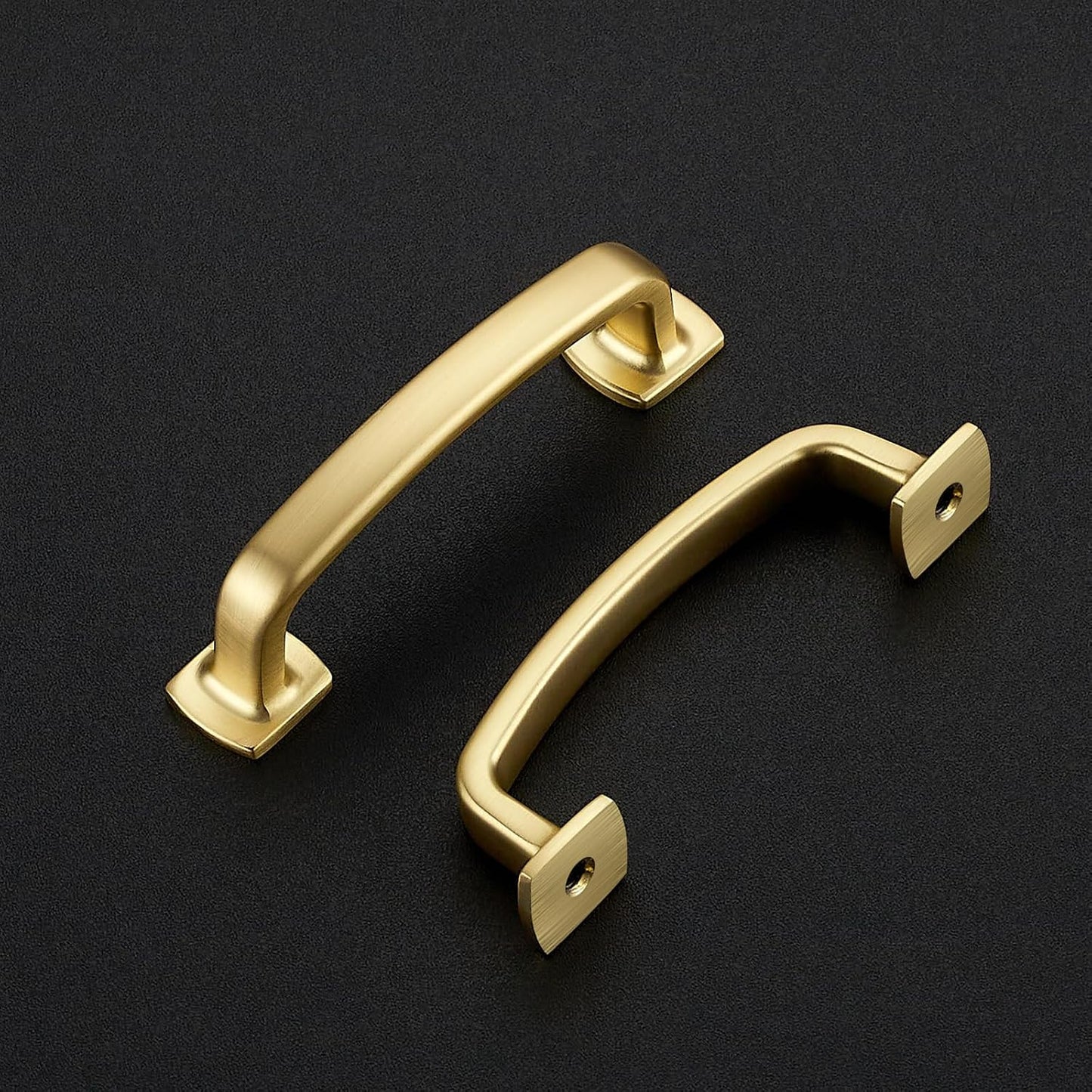 Cabinet Handles Arch Cabinet Pulls / 3" Hole Center / Brushed Brass / 3 Inch / Set of 3