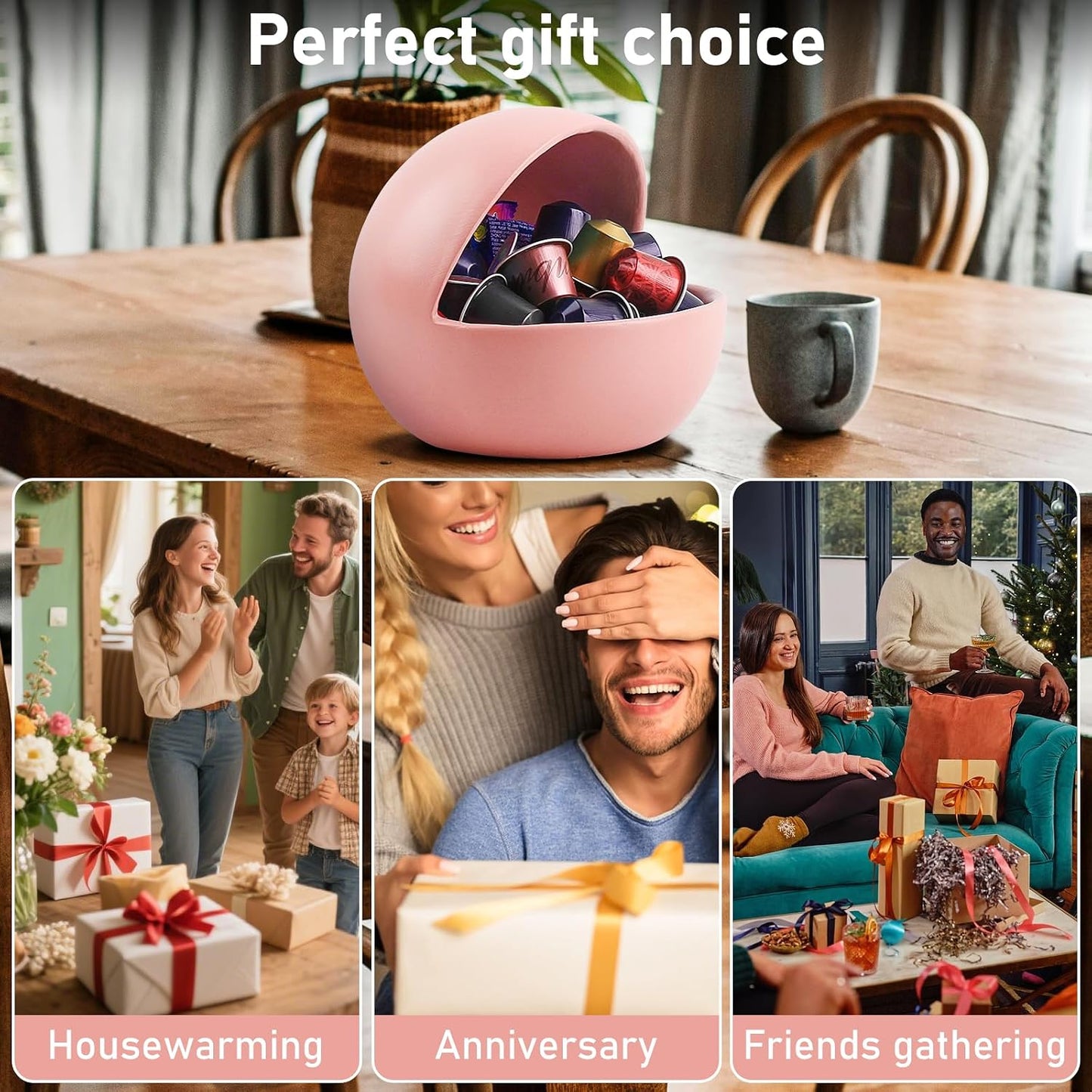 Decorative Candy Bowl / Pink / M