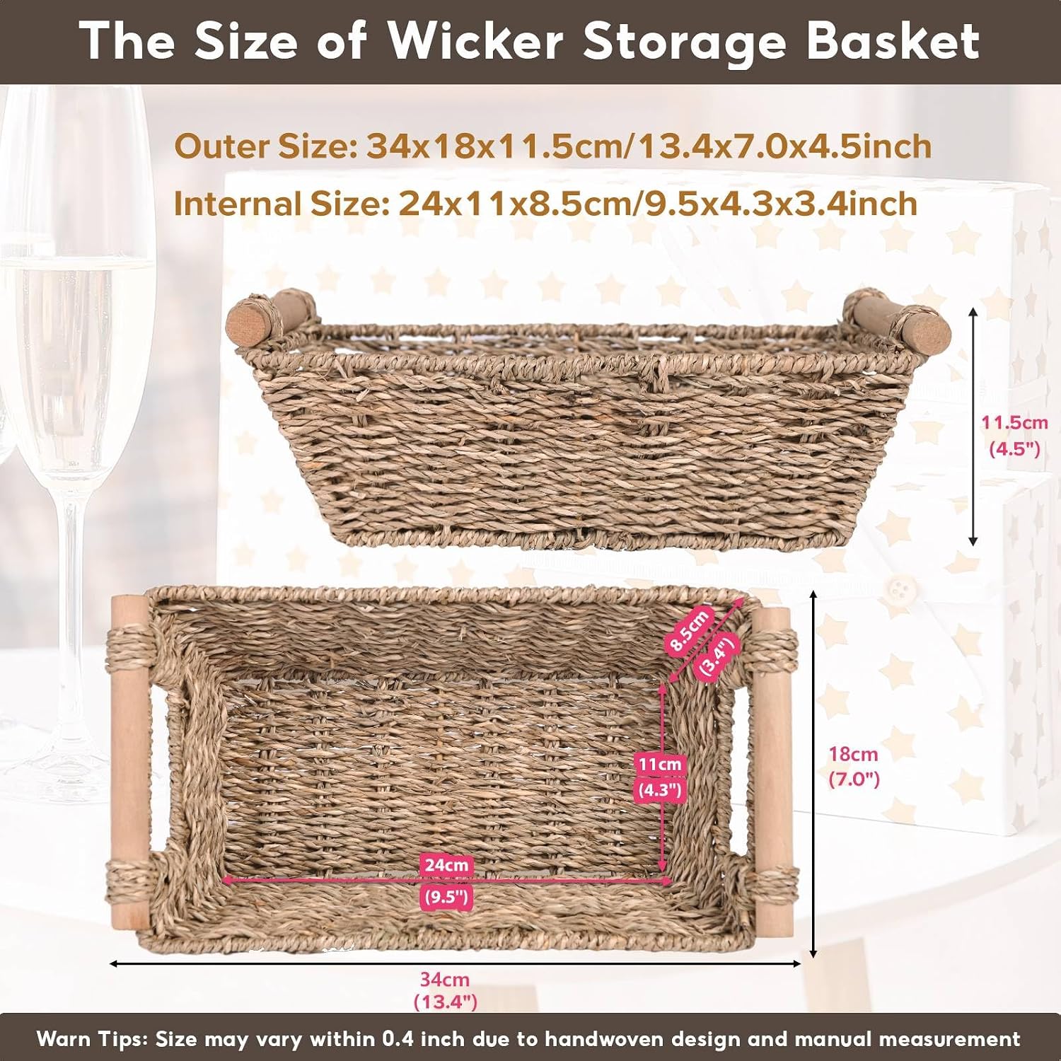 Small Wicker Baskets / Natural / Set of 4