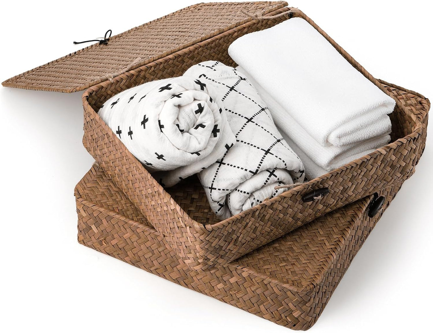 Handmade Seagrass Basket Set / Natural / Set of 2