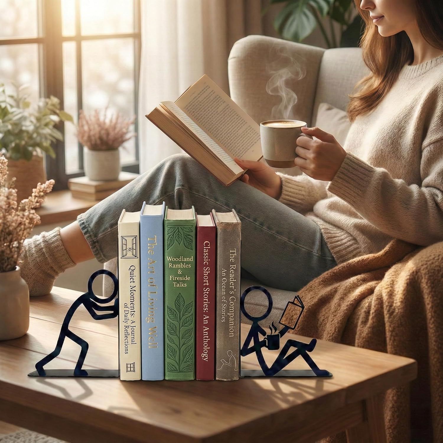 Metal Bookends / Book Ends / People