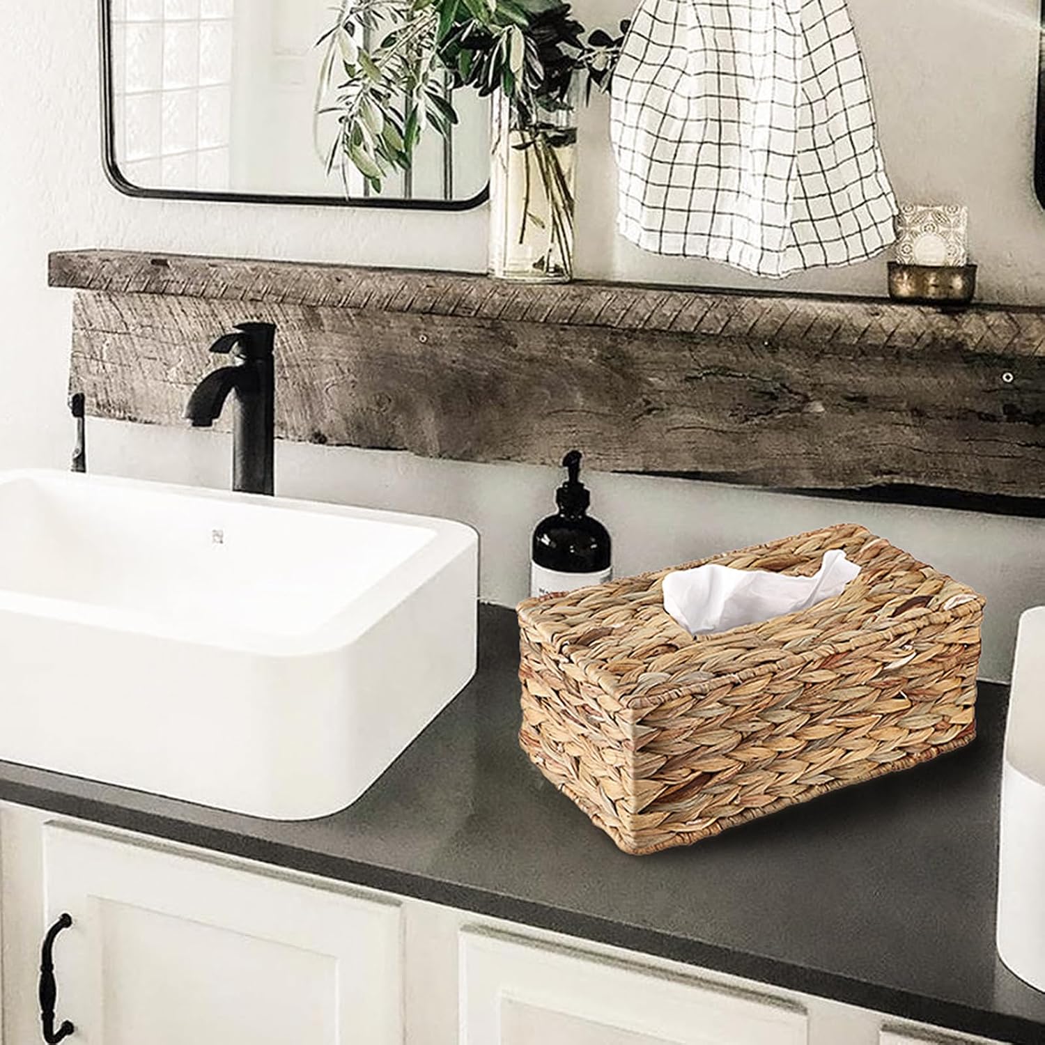 Tissue Box Cover Water Hyacinth Tissue Box Rectangular Tissue Holder / 11 x 6.7 / Inch/rectangular