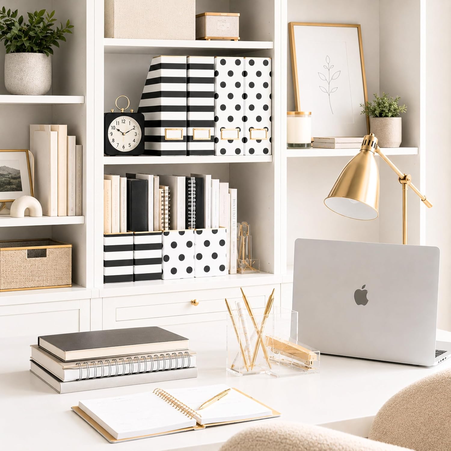 BLU MONACO | Cardboard Magazine File Holder Set of 4 | Vertical Magazine File Holder for Desk and Shelves | Standing