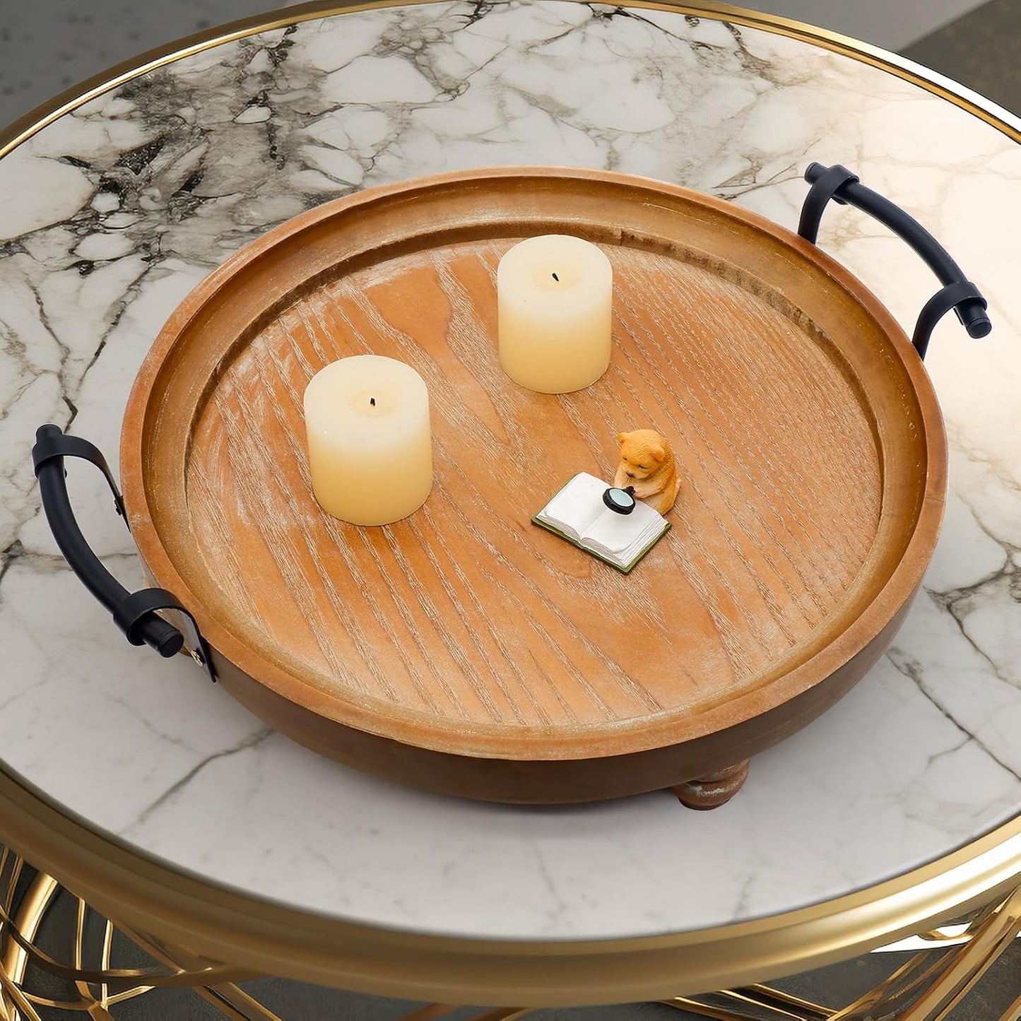 Wooden Decorative Tray / 13 Inch