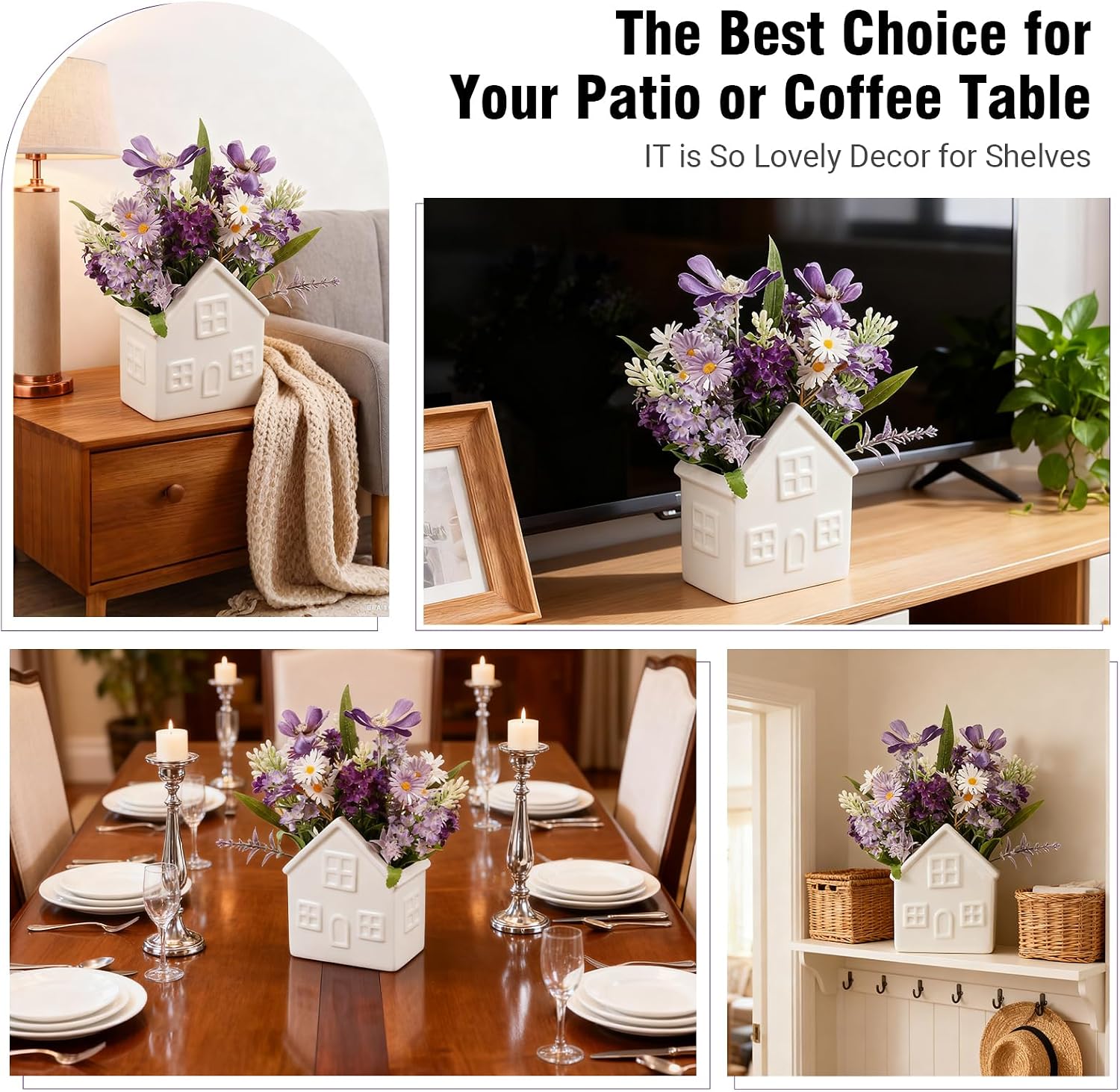 Faux Potted Plants / Purple