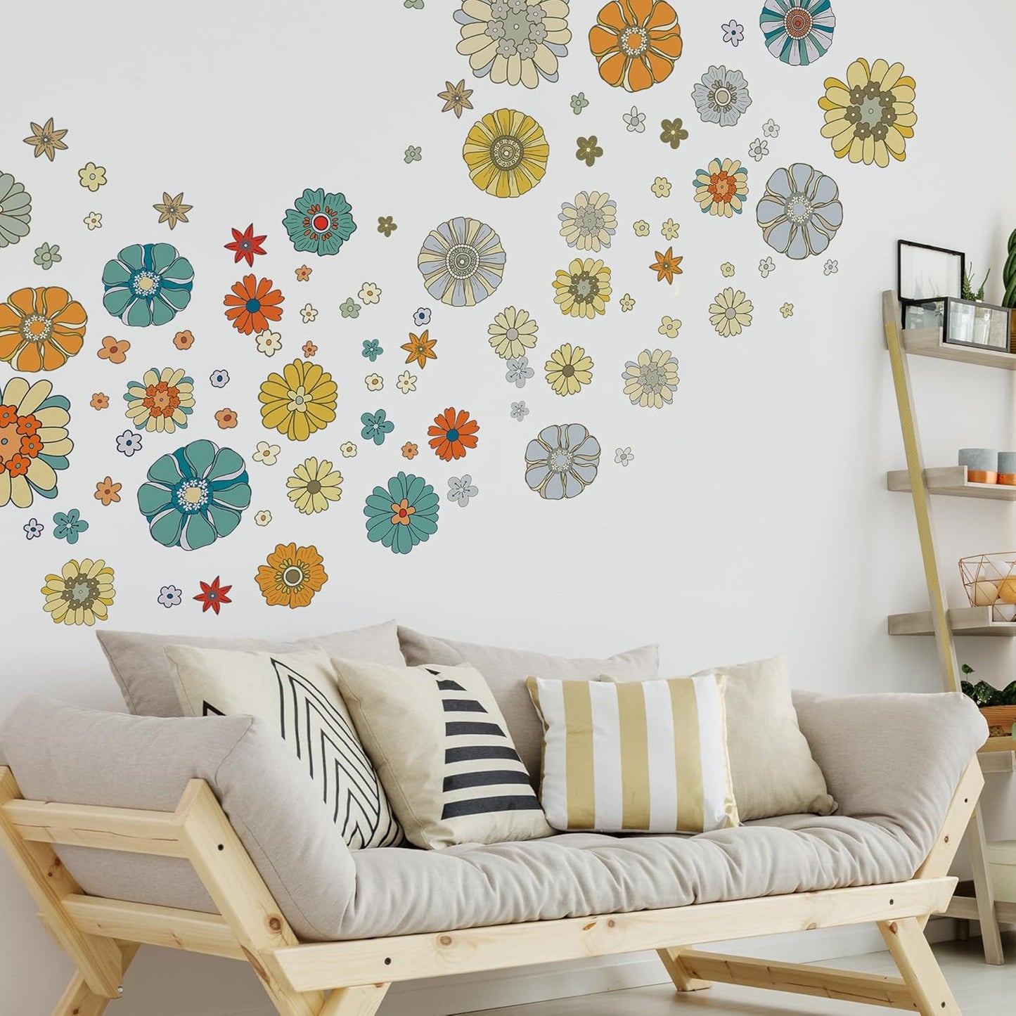 Boho Retro Flower Wall Decal