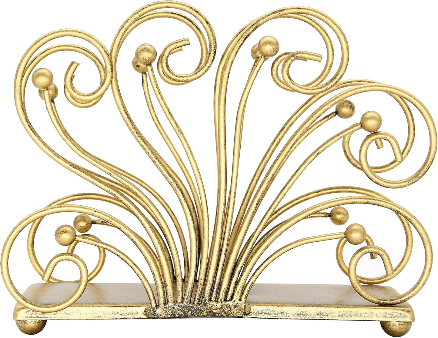 Modern Flaunting Peacock Tail Napkin Holder / Peacock Bronze