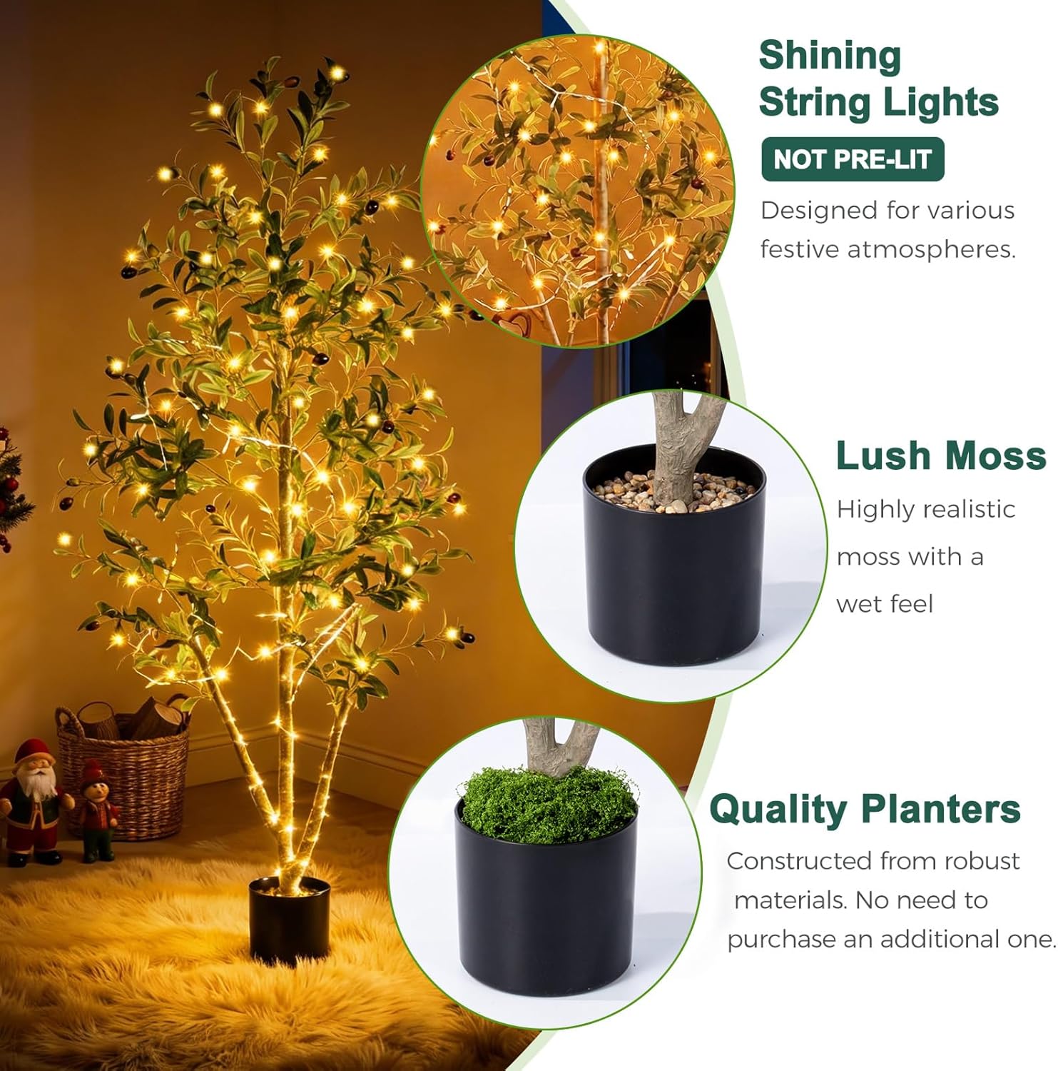 Artificial Plants Indoor / 5ft / 5 Inch