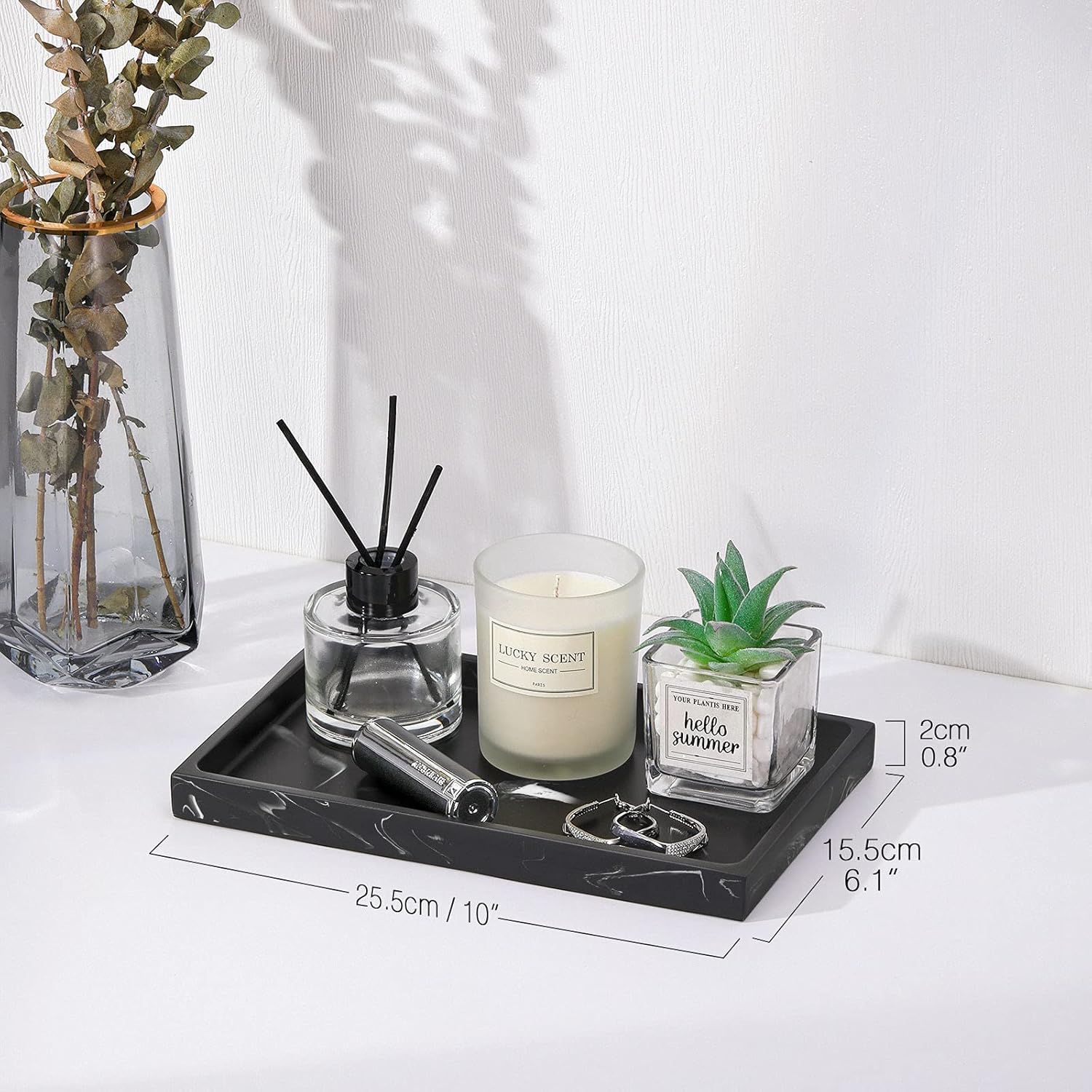 Bathroom Vanity Tray / Ink Black / M