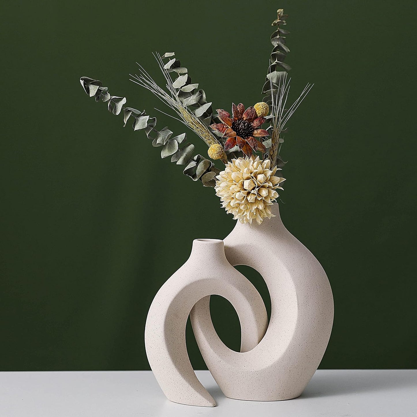 Ceramic Vase Set / White
