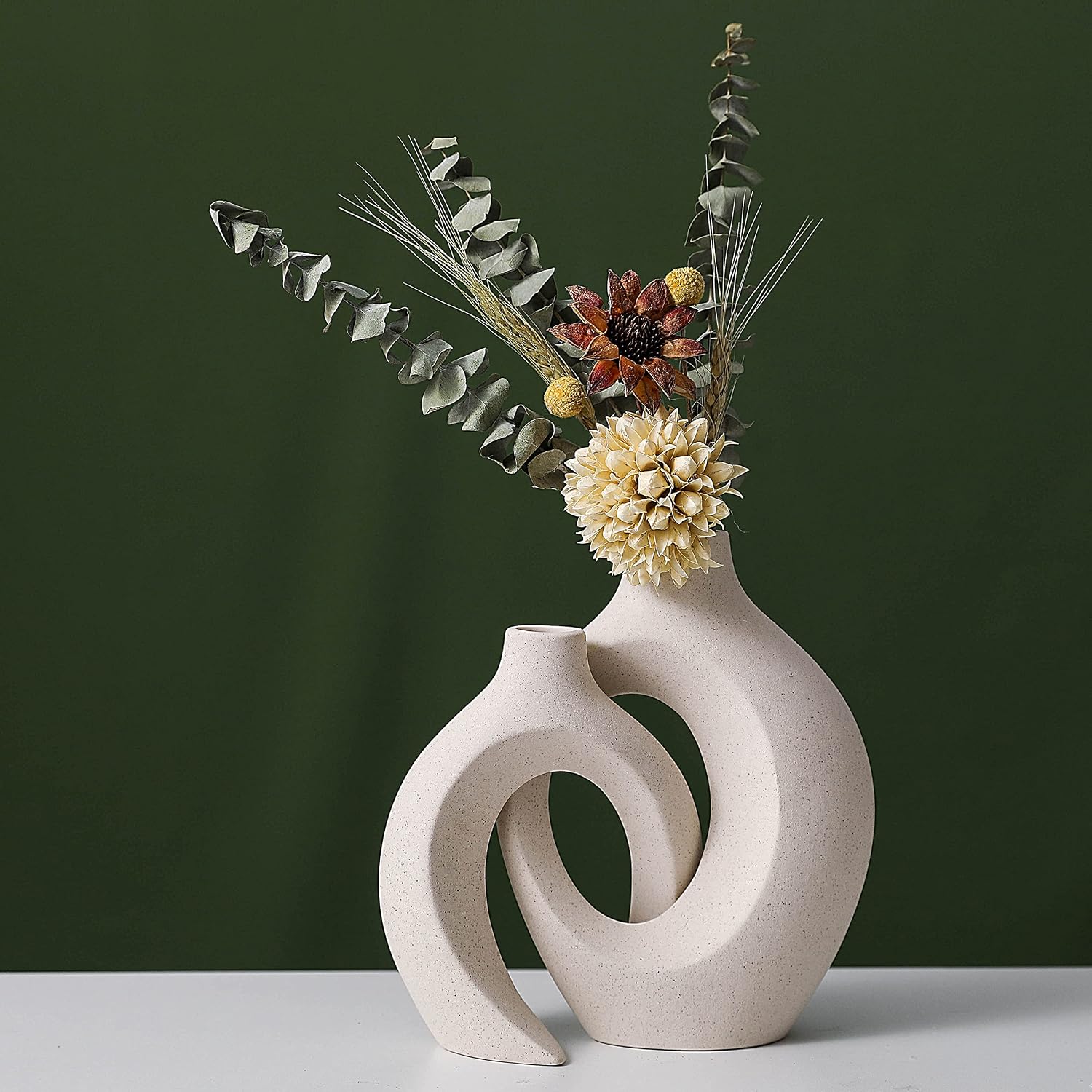 Ceramic Vase Set / White