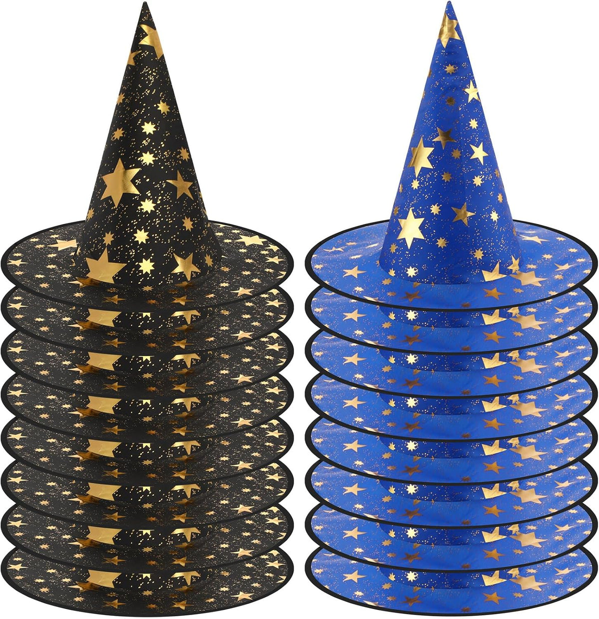 Newcotte 16 Pieces Witch Hats Halloween Costumes for Women Men Modern Witch Hats Fancy Dress Party Decorations